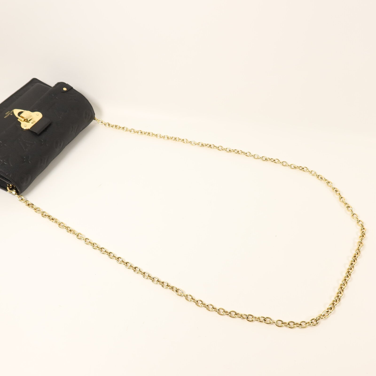 LOUIS VUITTON Monogram Empreinte Vavin Chain Wallet金扣鏈帶肩背袋