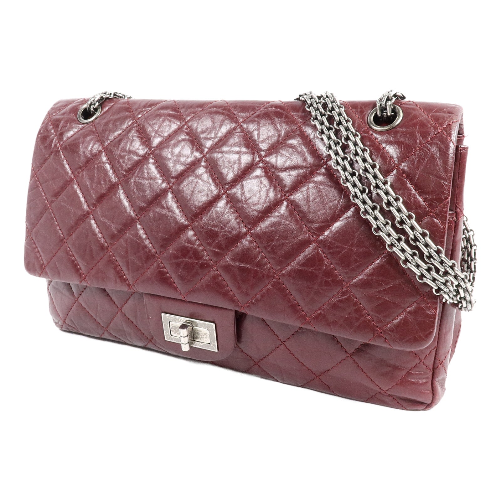 CHANEL 牛皮皮革Chanel 2.55 Large鏈帶肩背袋