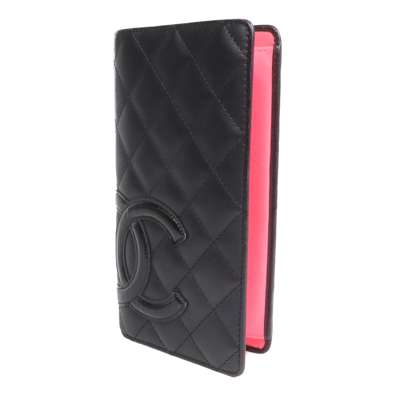 CHANEL 牛皮皮革Cambon Long Wallet銀扣長錢包