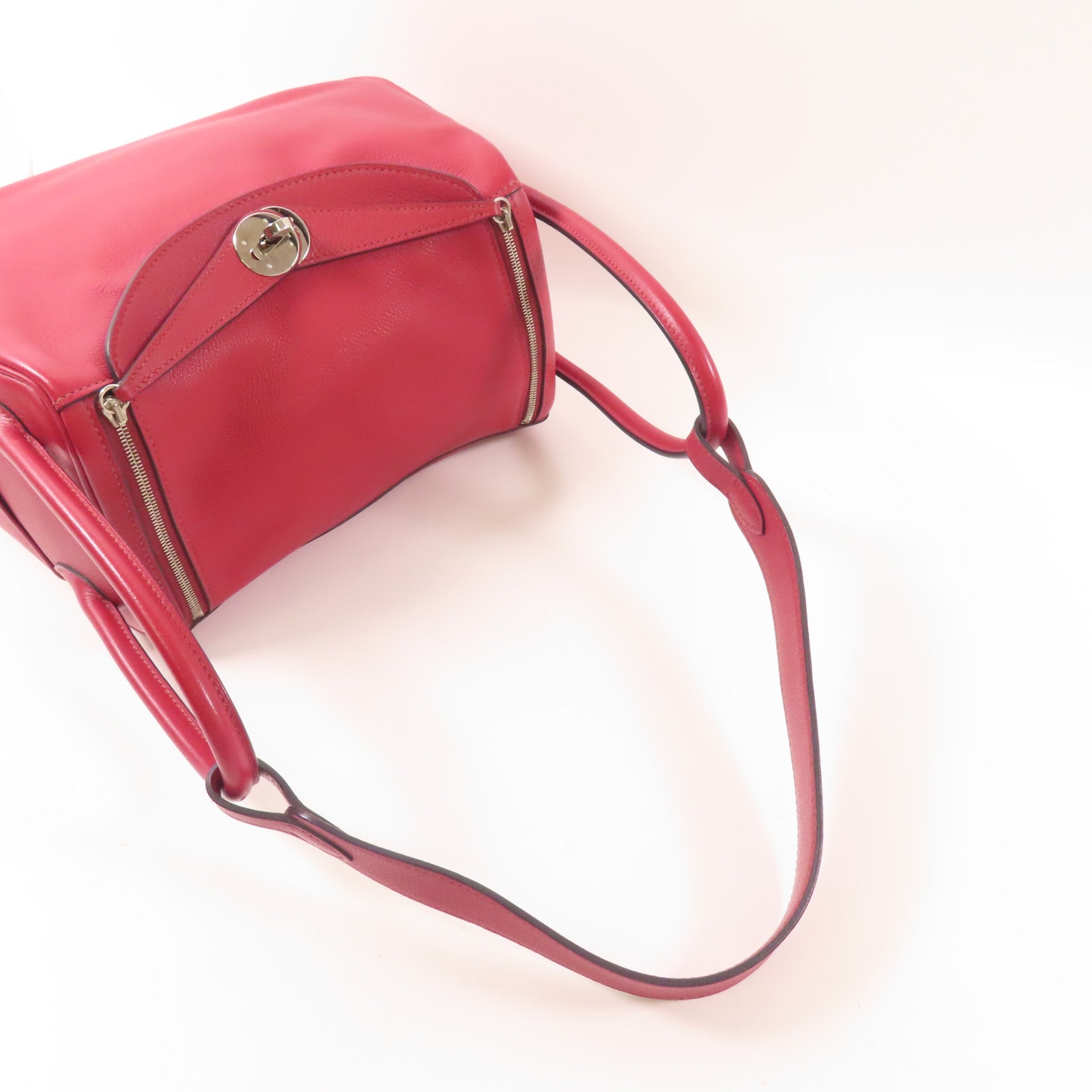 HERMES PHW Lindy 26 2 Way Bag Evercolor Leather