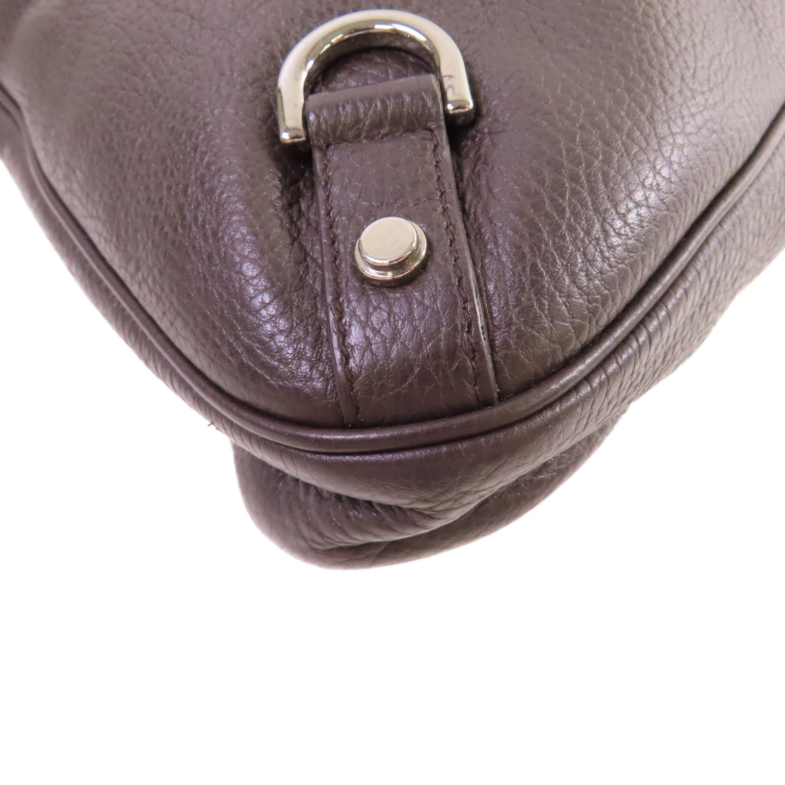 GUCCI 牛皮皮革Abbey Hobo Shoulder Bag金扣肩背袋啡色