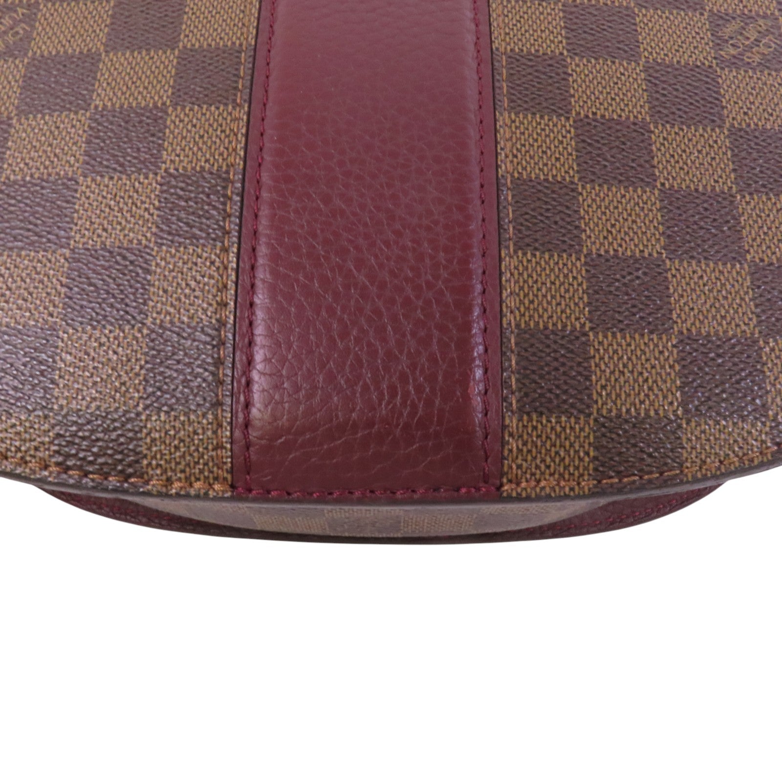 LOUIS VUITTON Damier Ebene Wight金扣鏈帶肩背袋