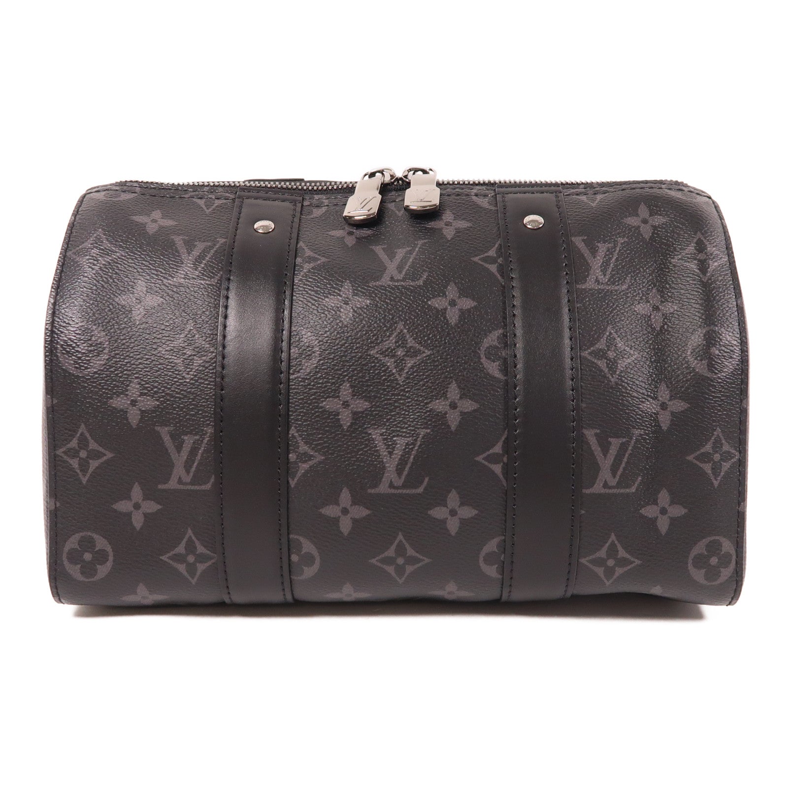 LOUIS VUITTON Monogram Eclipse City Keepall銀扣肩背袋