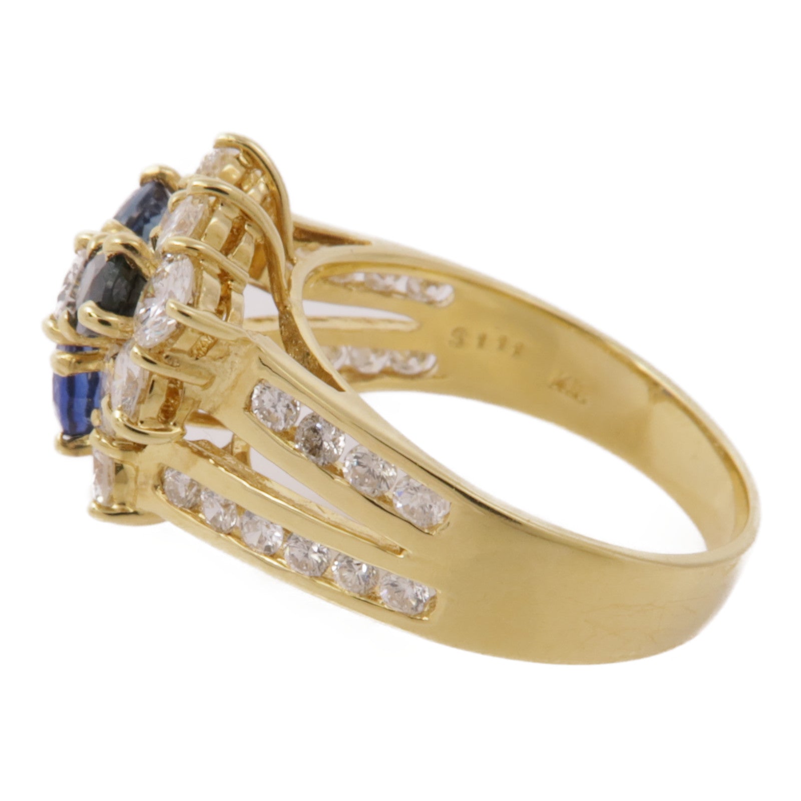 JEWELRY【激減優惠】 18K黃金Diamond Ring藍寶石/鑽石戒指US#6.5