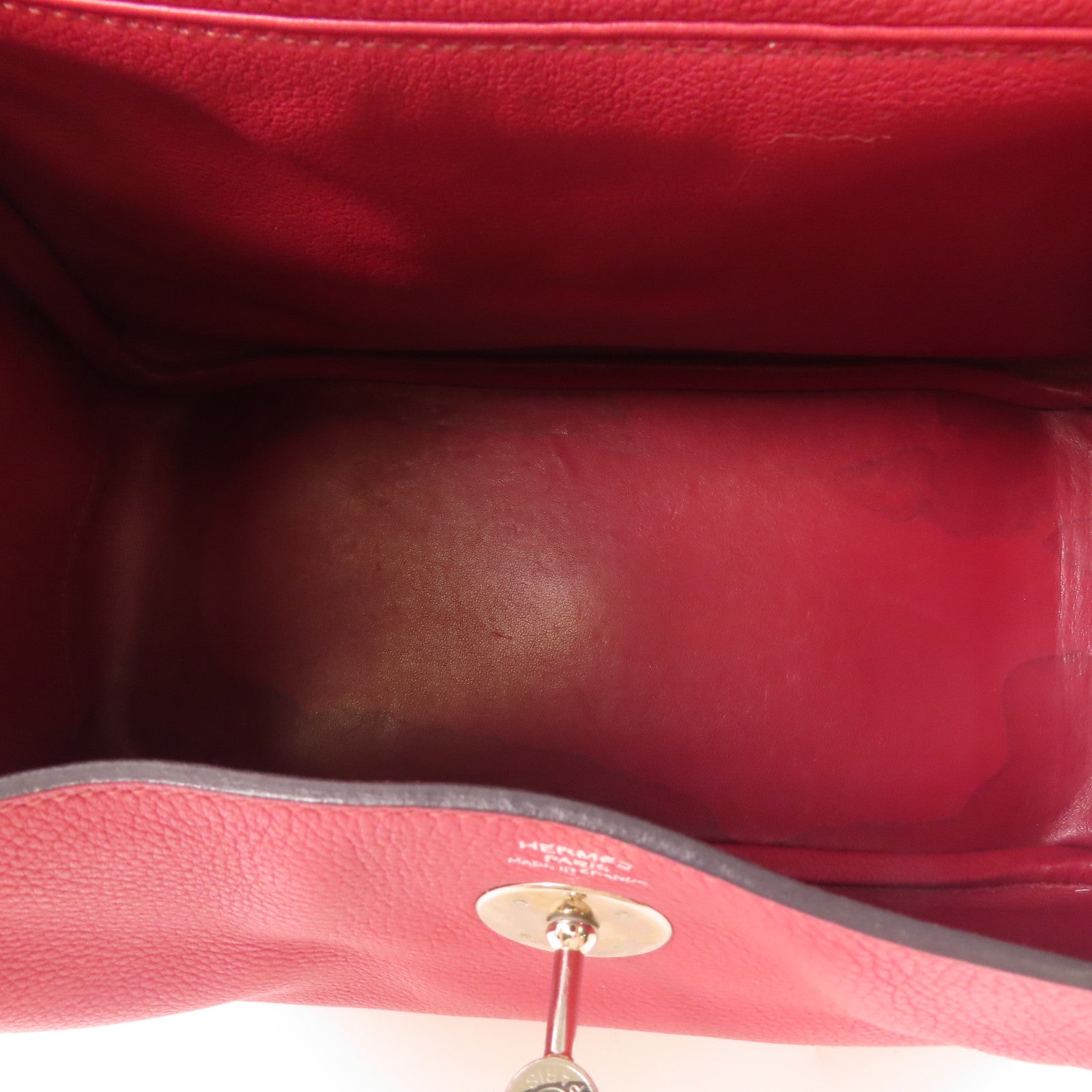 HERMES PHW Lindy 26 2 Way Bag Evercolor Leather