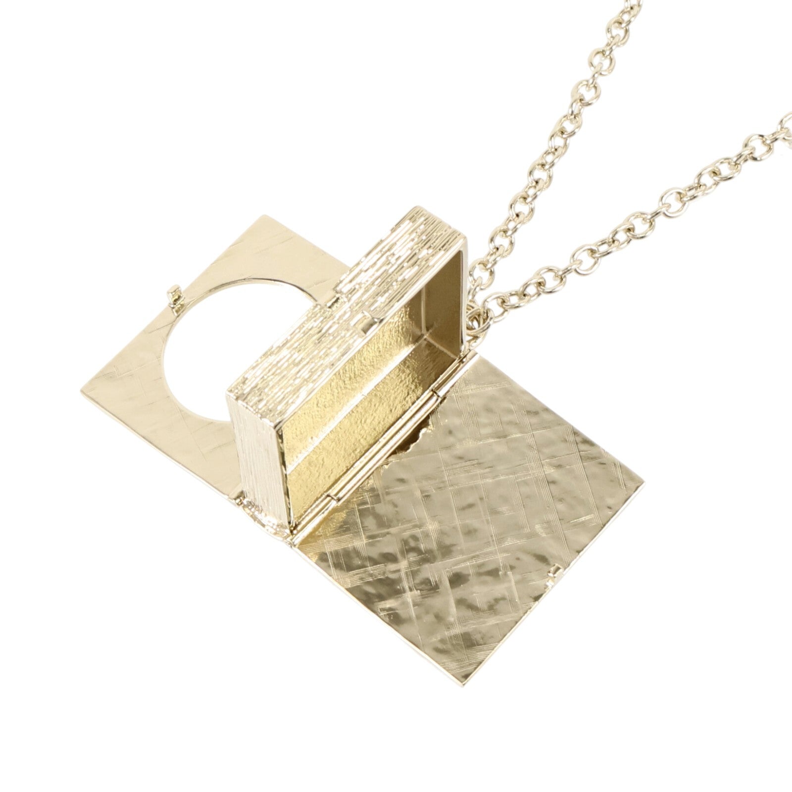 CHANEL 金屬/琺瑯Lion Book Locket項鏈