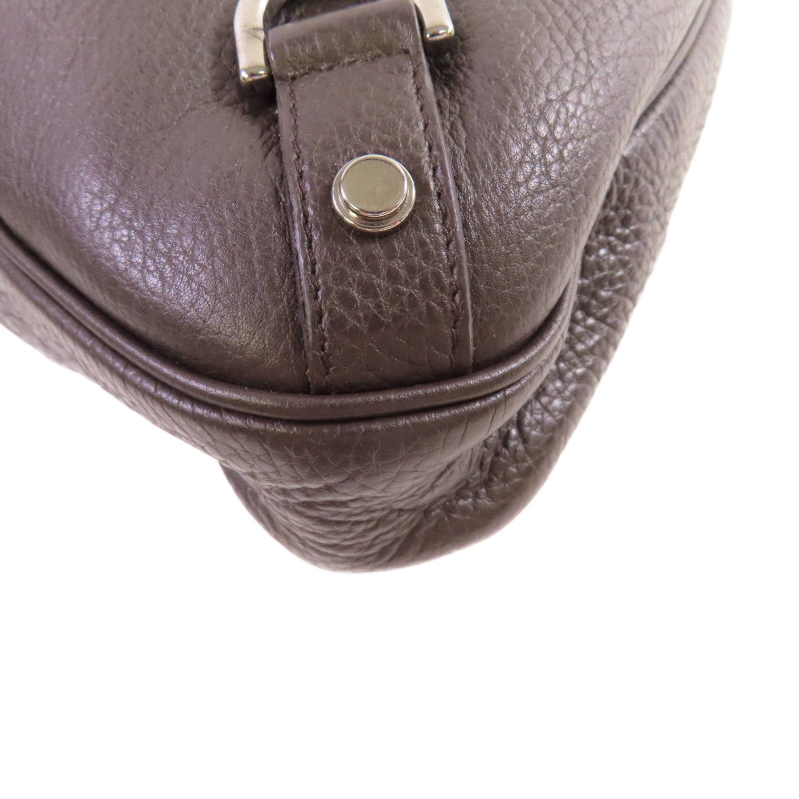 GUCCI 牛皮皮革Abbey Hobo Shoulder Bag金扣肩背袋啡色