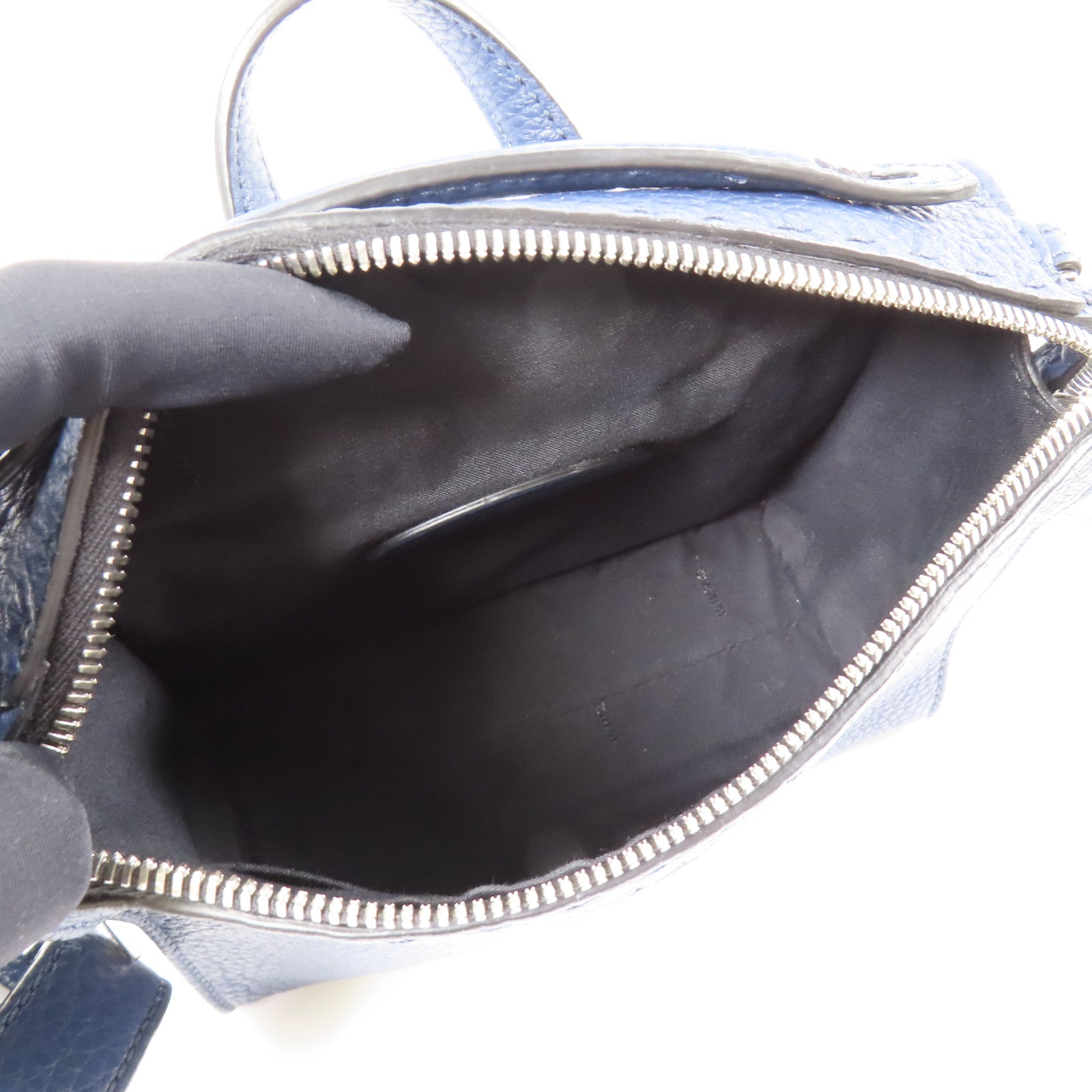 FENDI 牛皮皮革Shoulder Bag銀扣手挽肩背兩用袋