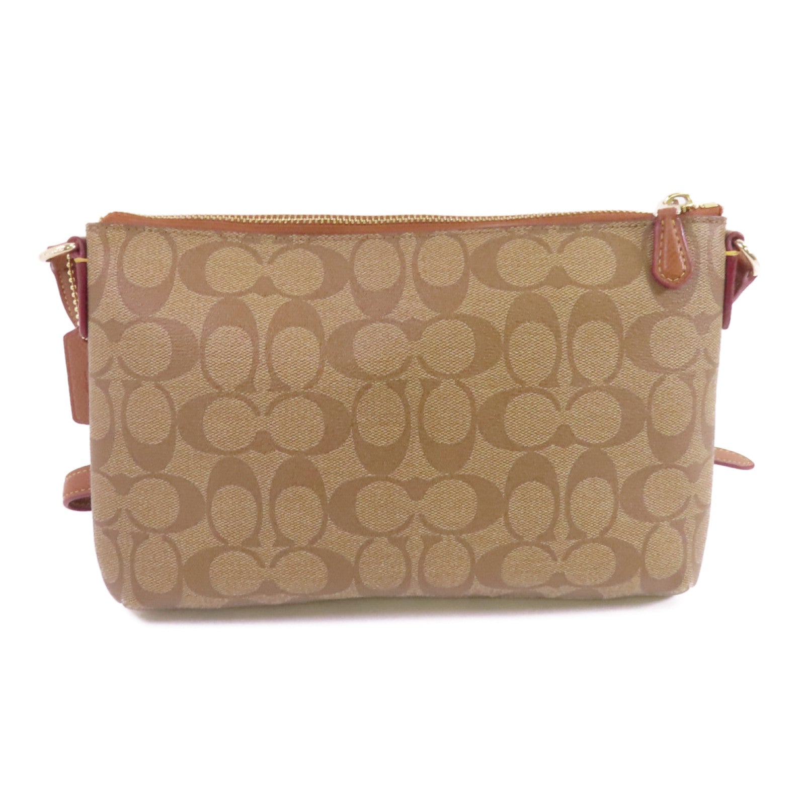 COACH 塗層帆布Shoulder Bag金扣肩背袋