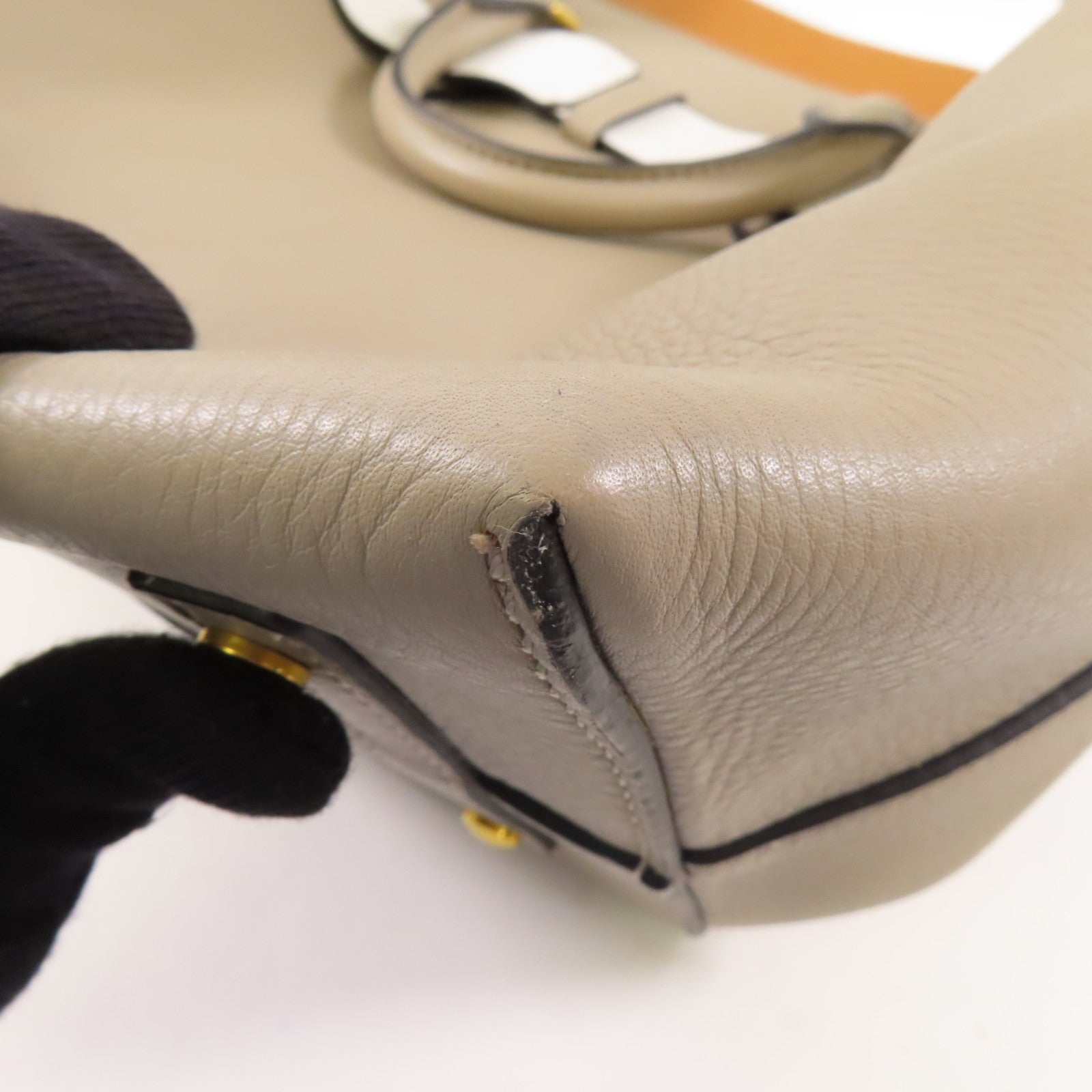 BURBERRY 【激減優惠】牛皮皮革2 Way Bag金扣手挽肩背兩用袋