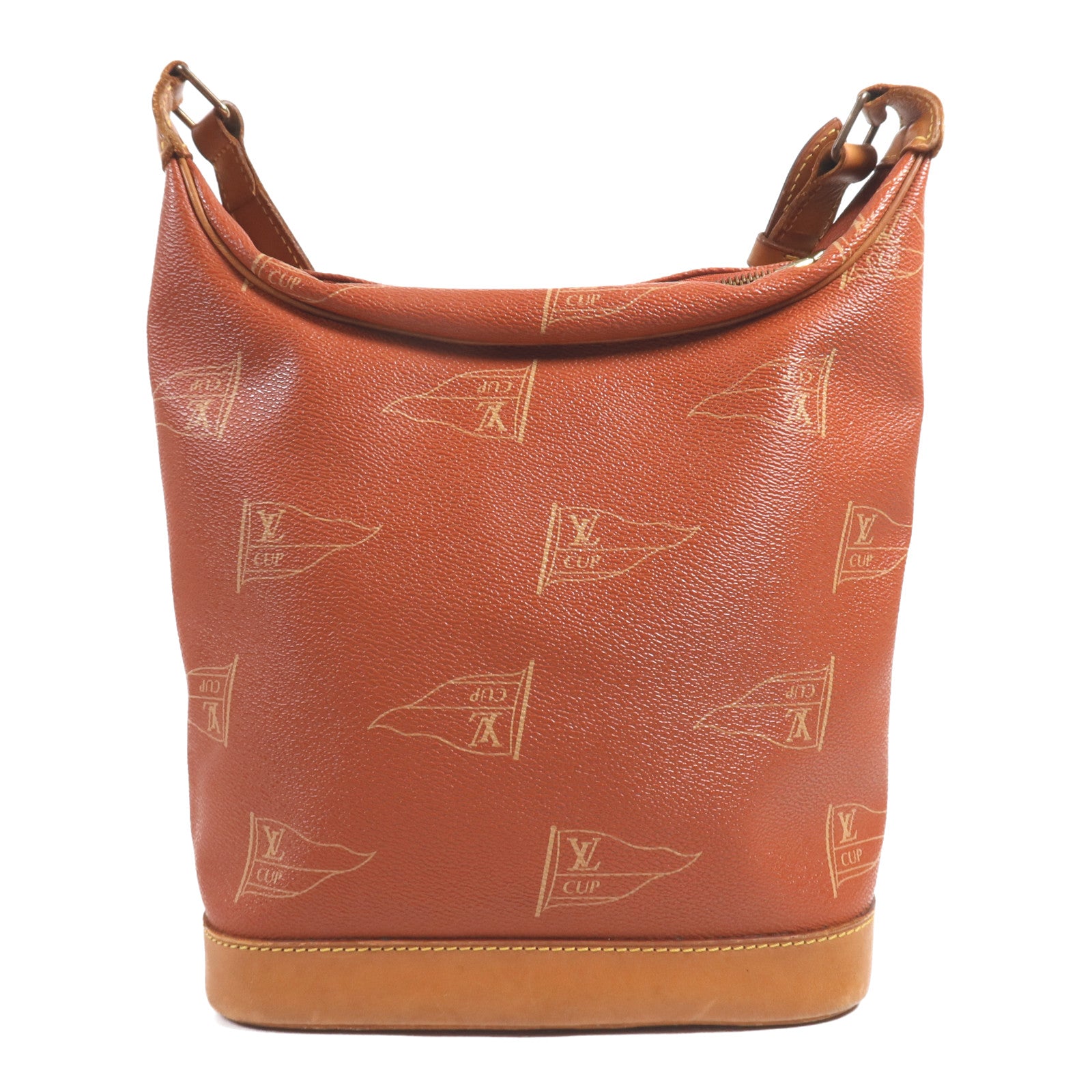 LOUIS VUITTON 塗層帆布Vintage Cup金扣肩背袋