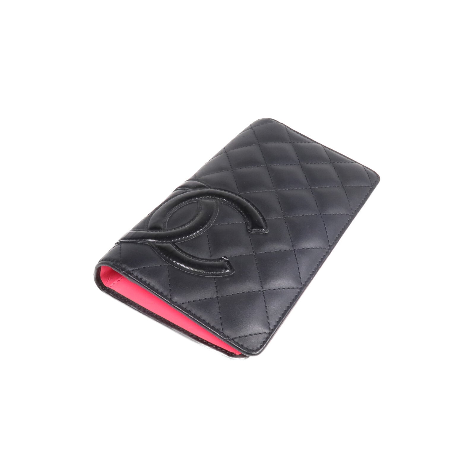 CHANEL 牛皮皮革Cambon Long Wallet銀扣長錢包
