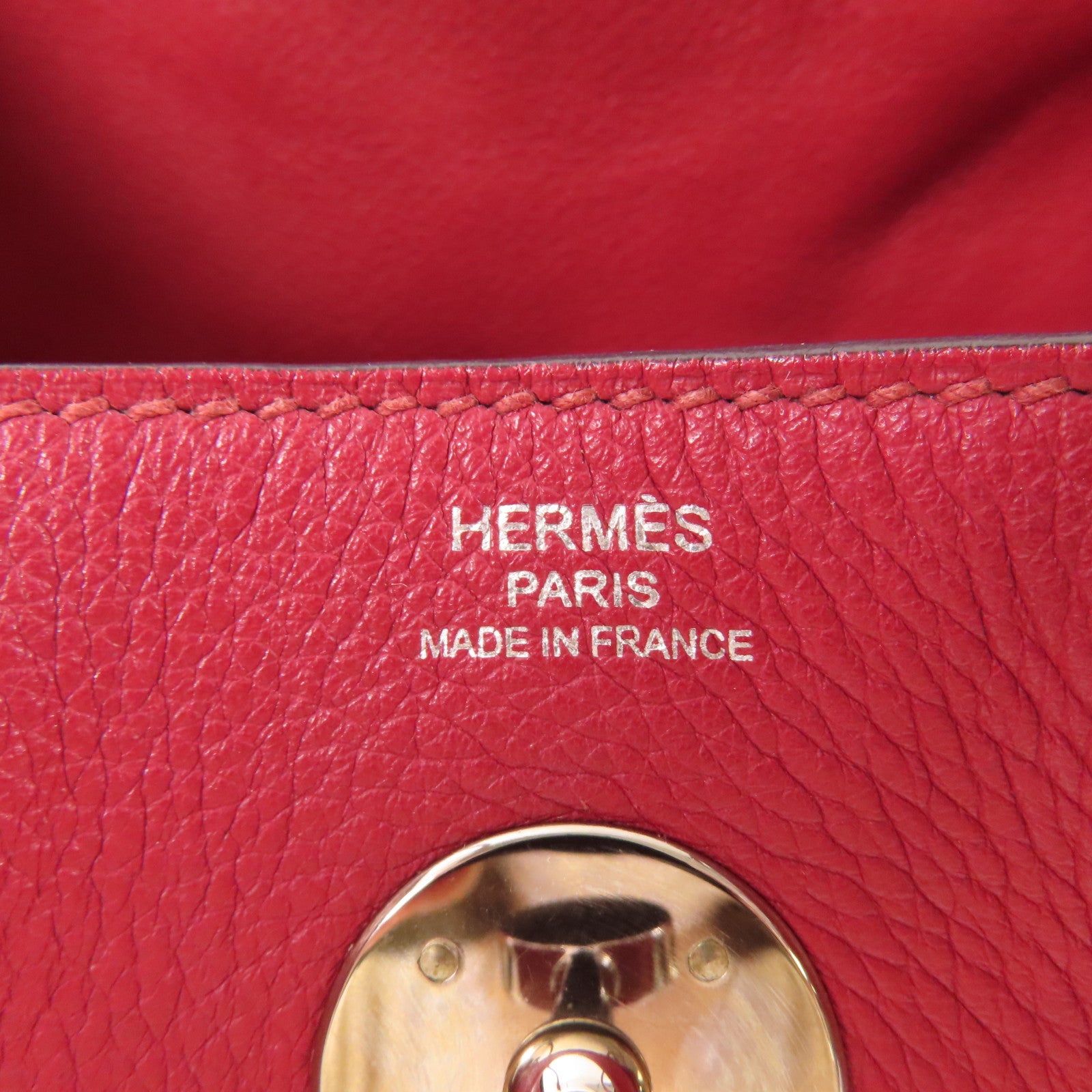 HERMES PHW Lindy 26 2 Way Bag Evercolor Leather
