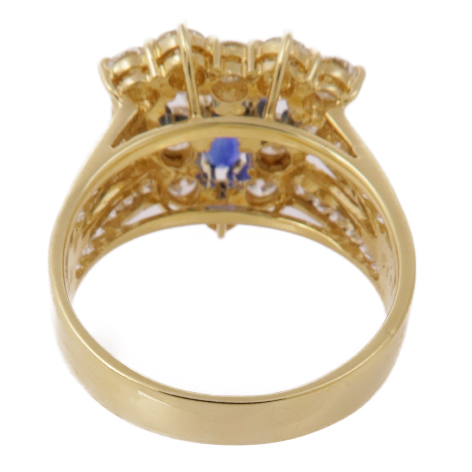 JEWELRY【激減優惠】 18K黃金Diamond Ring藍寶石/鑽石戒指US#6.5