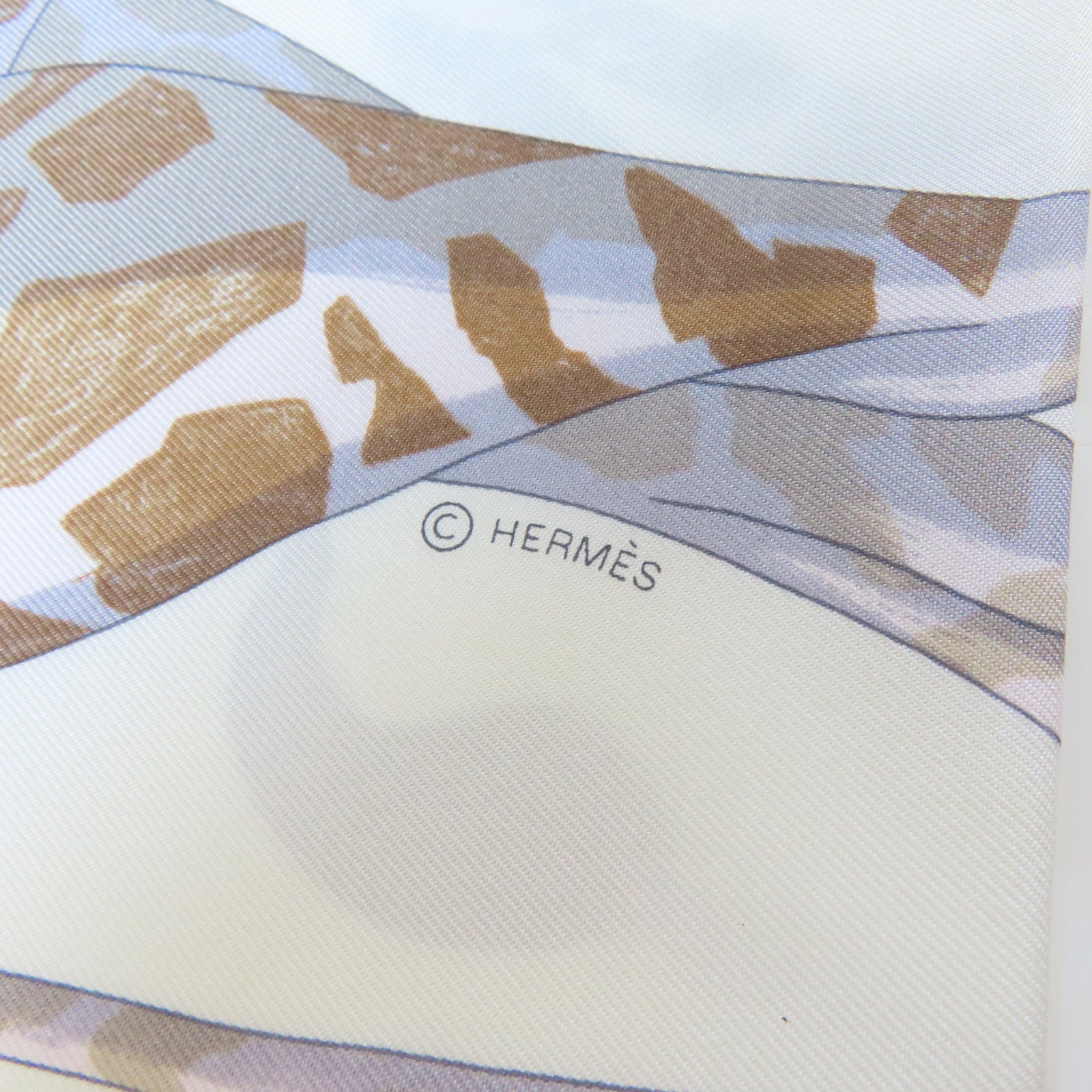 HERMES 【激減優惠】絲質Scarf絲巾白色/啡色/紫色/橙色