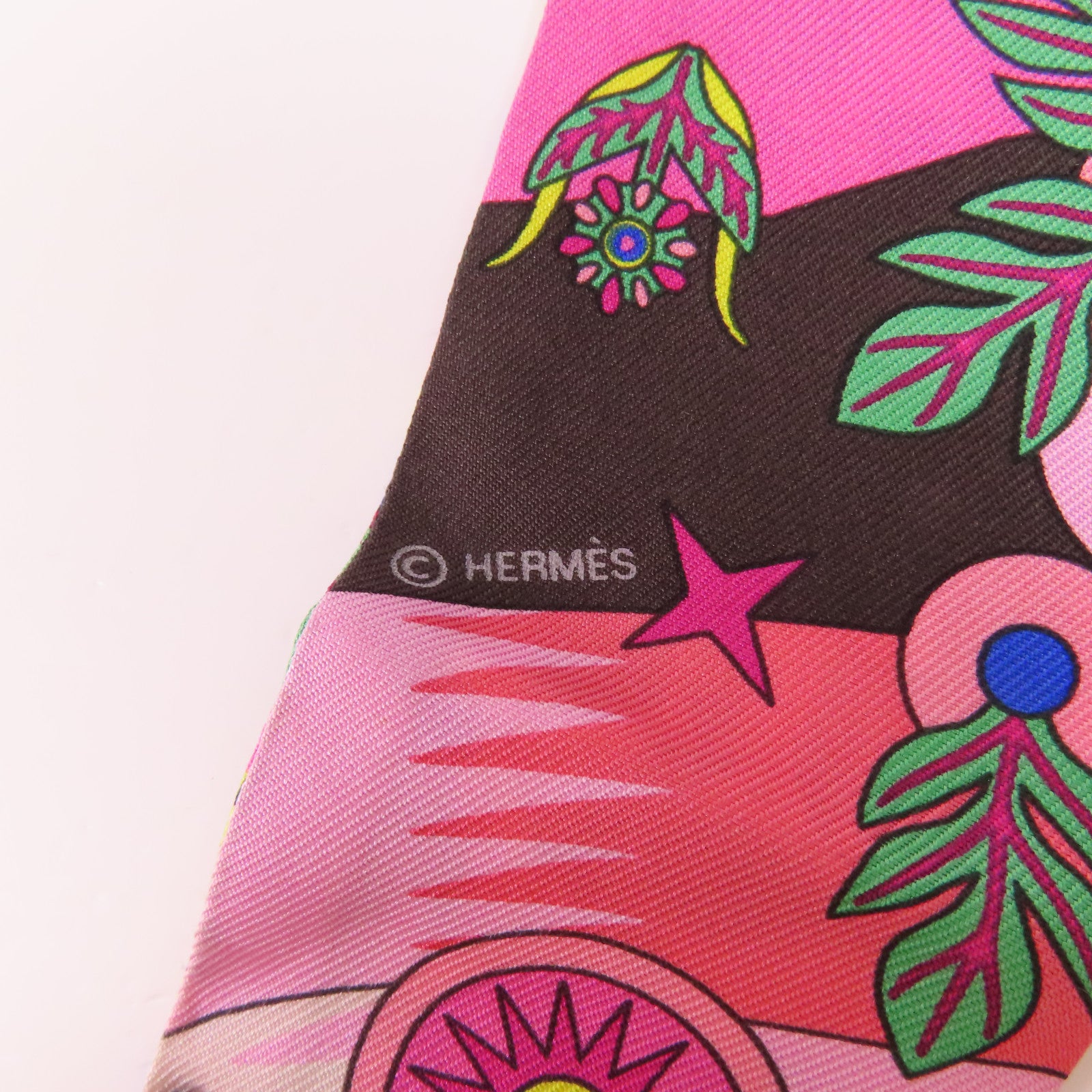 HERMES 絲質Twilly絲巾