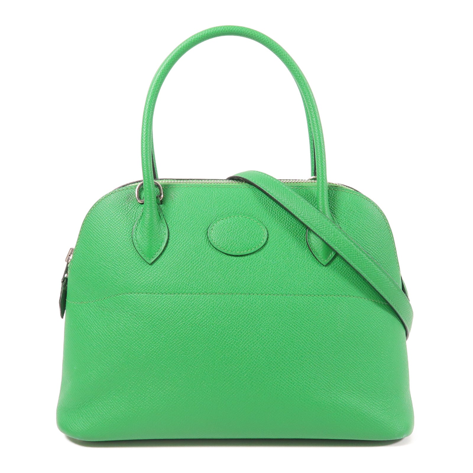HERMES Epsom皮革Bolide 27銀扣手挽肩背兩用袋1K Bambou