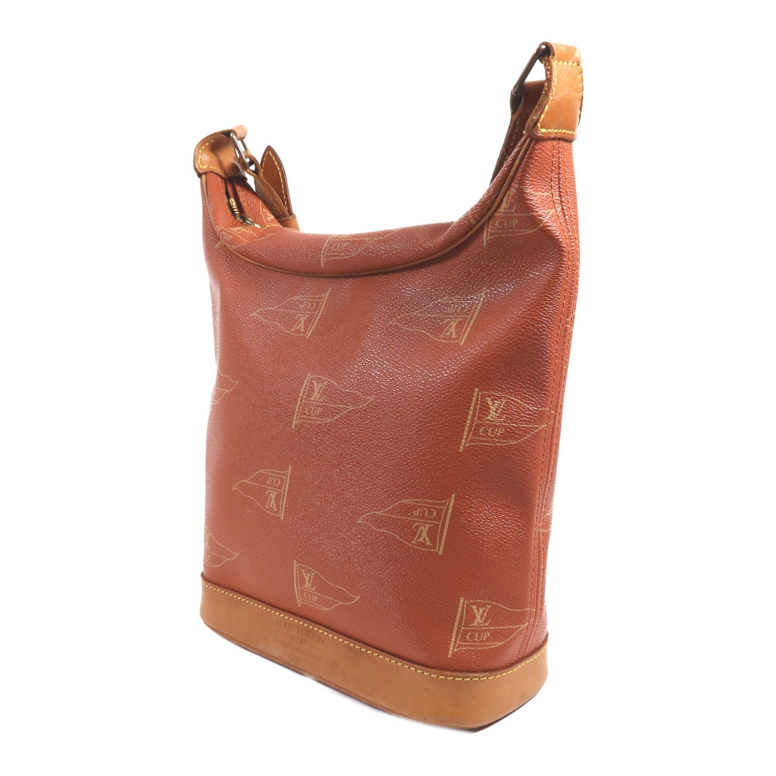 LOUIS VUITTON 塗層帆布Vintage Cup金扣肩背袋