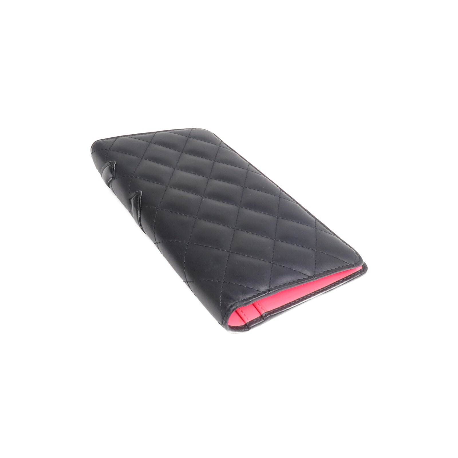 CHANEL 牛皮皮革Cambon Long Wallet銀扣長錢包