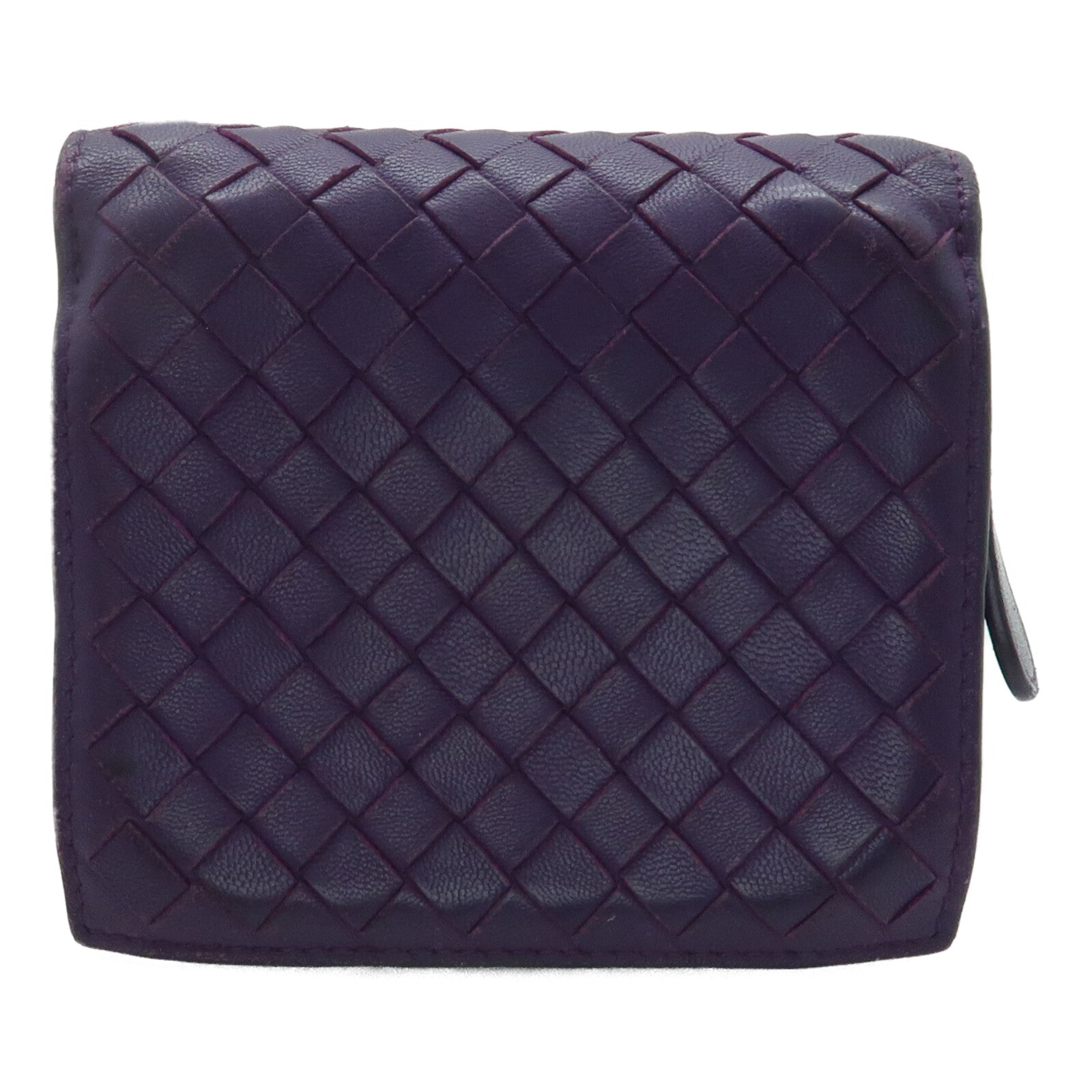BOTTEGA VENETA 【激減優惠】牛皮皮革Intrecciato Compact French Wallet錢包