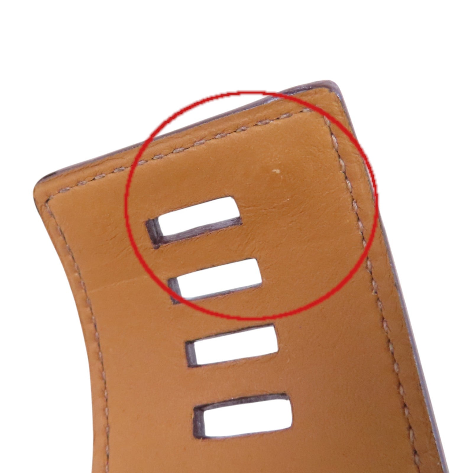 HERMES Clemence皮革Collier de Chien Bracelet銀扣手鐲