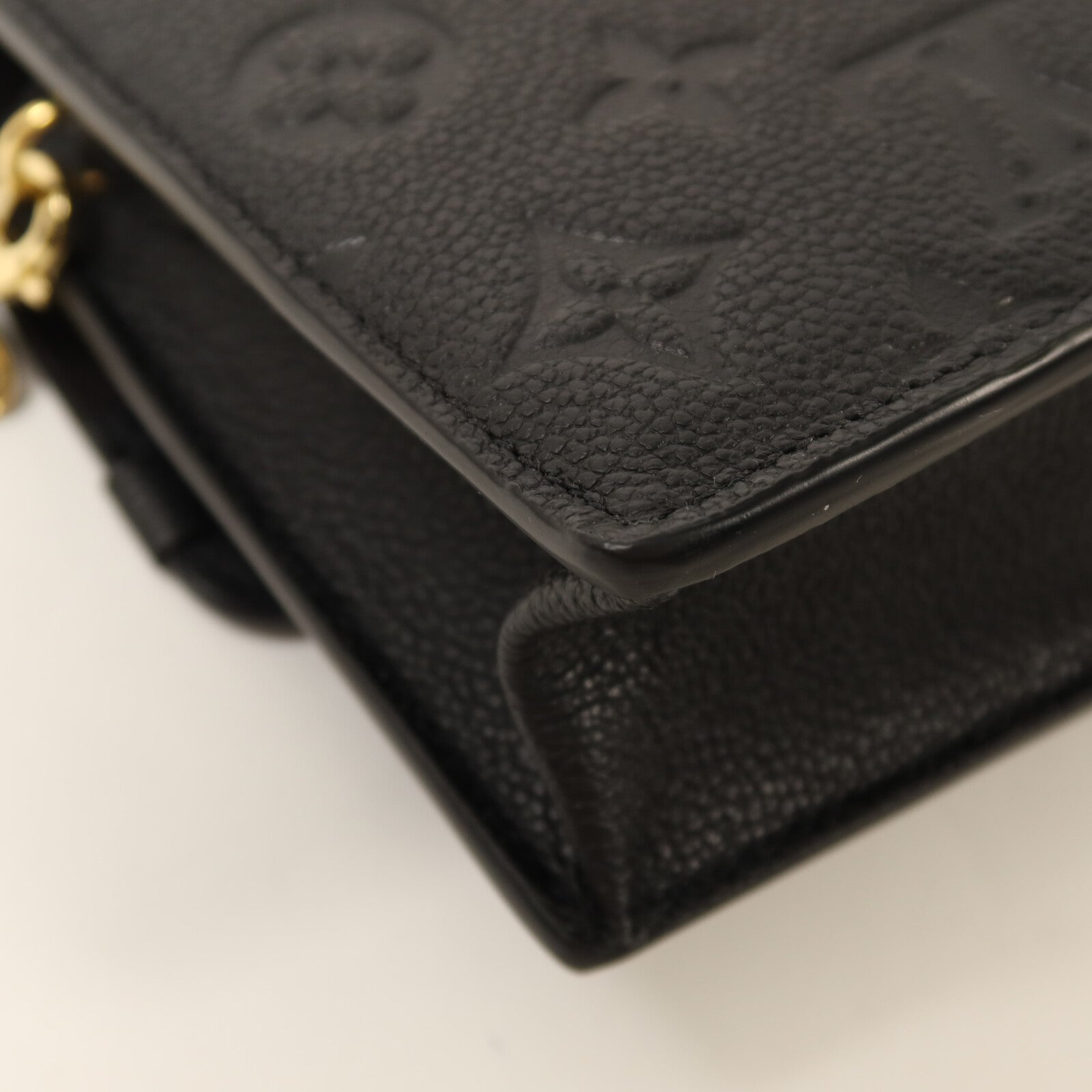 LOUIS VUITTON Monogram Empreinte Vavin Chain Wallet金扣鏈帶肩背袋