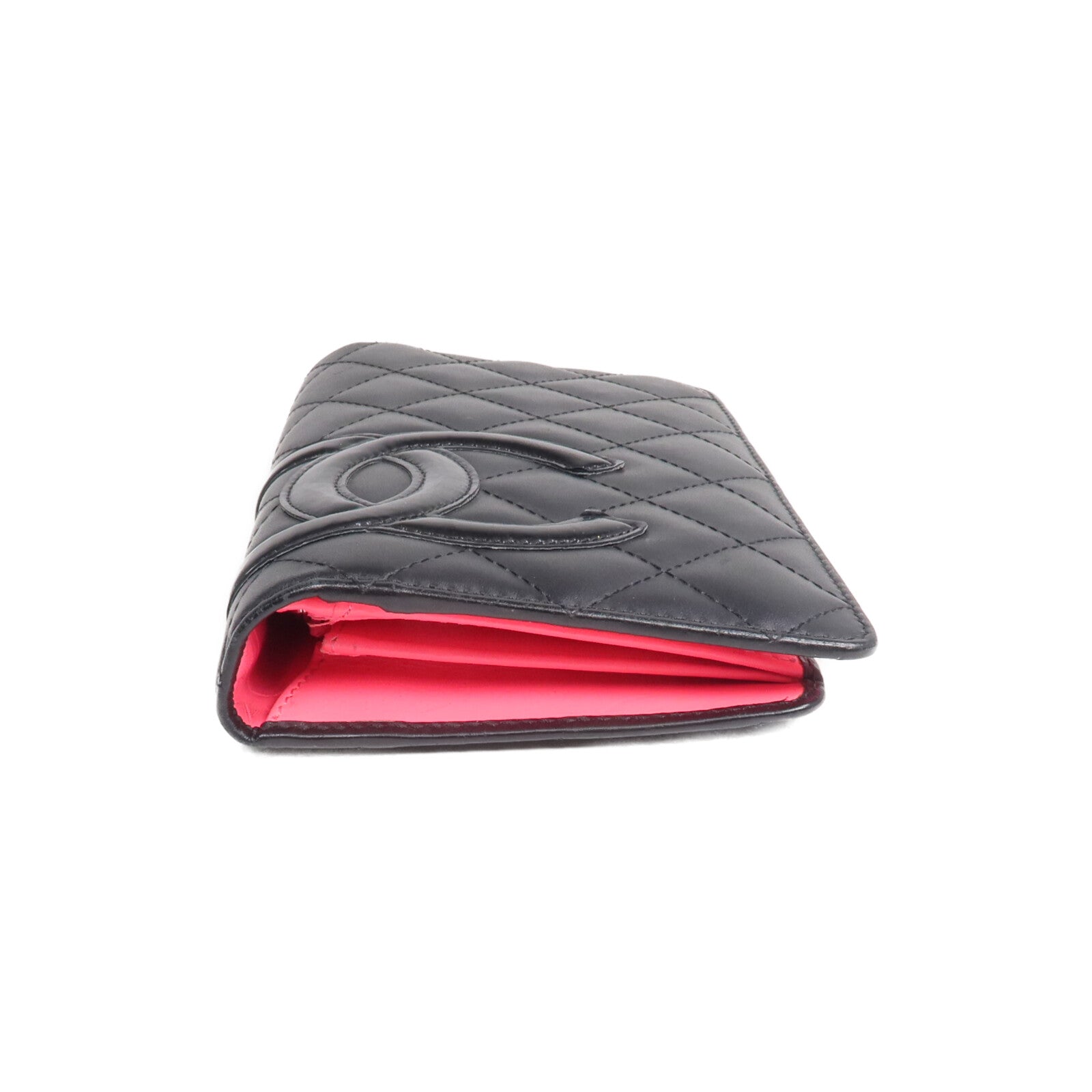 CHANEL 牛皮皮革Cambon Long Wallet銀扣長錢包