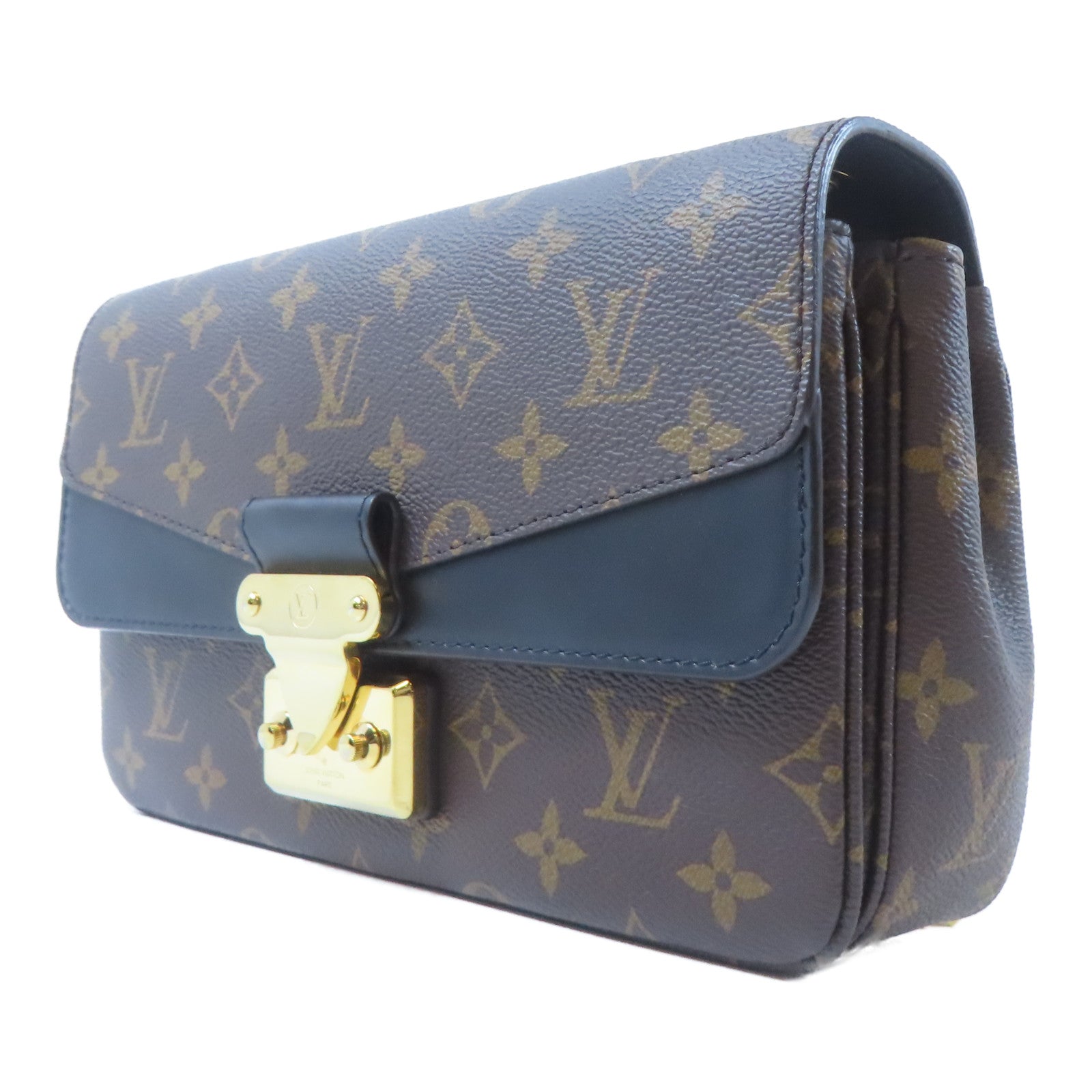 LOUIS VUITTON Monogram Marceau Shoulder Bag金扣鏈帶肩背袋啡色