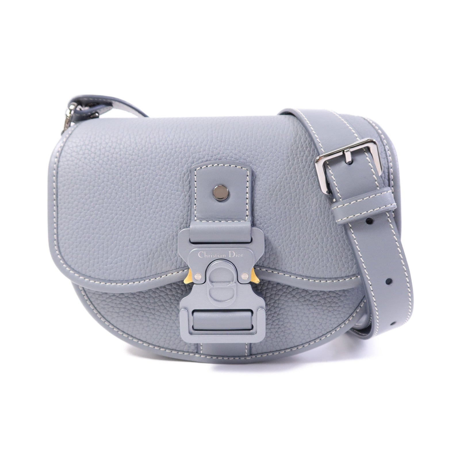 Dior 牛皮皮革Mini Gallop銀扣肩背袋