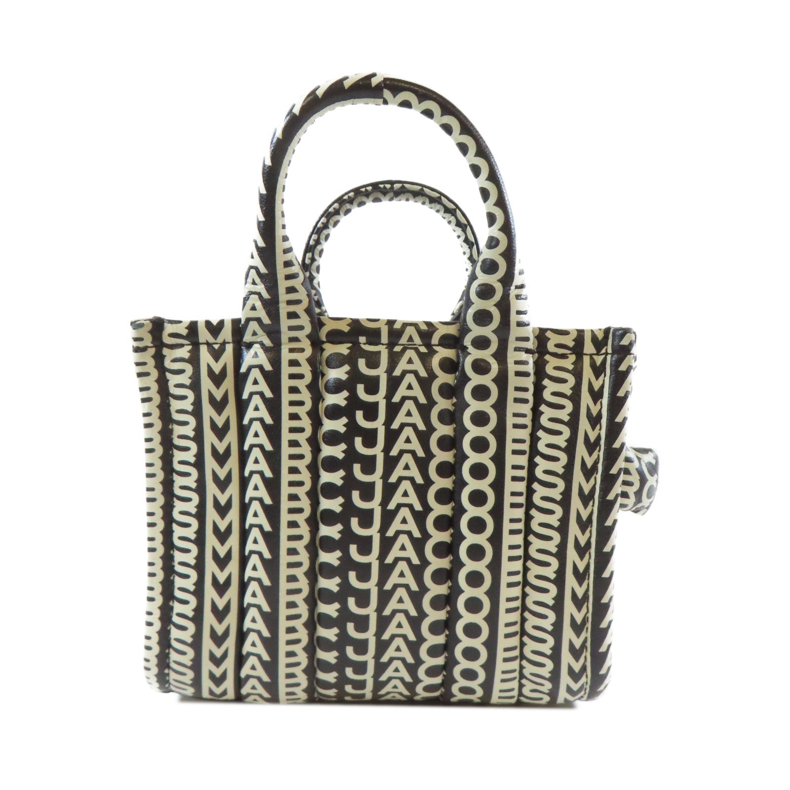 MARC BY MARC JACOBS 皮革2 Way Shoulder銀扣手挽肩背兩用袋黑白色