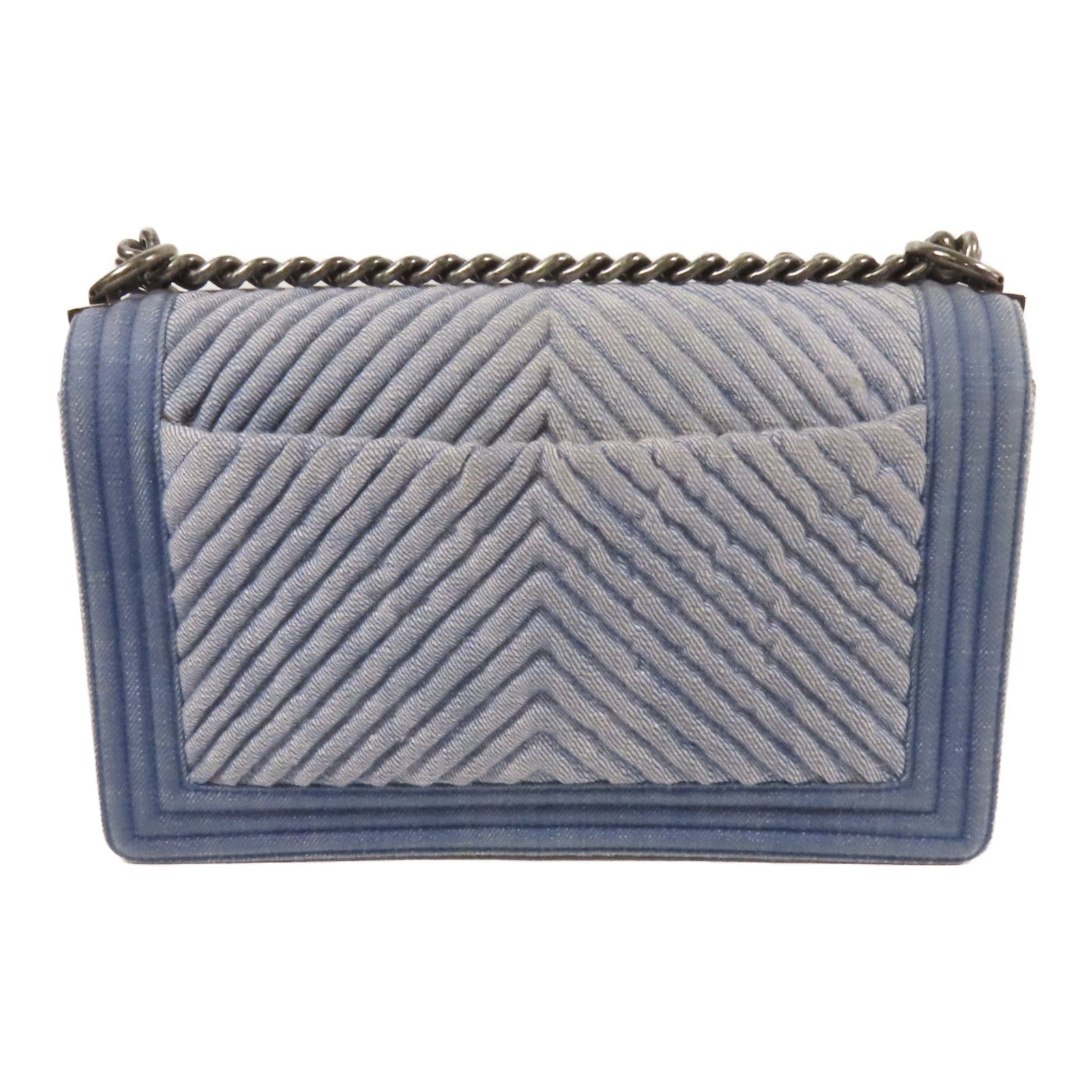 CHANEL Denim Boy 28鏈帶肩背袋