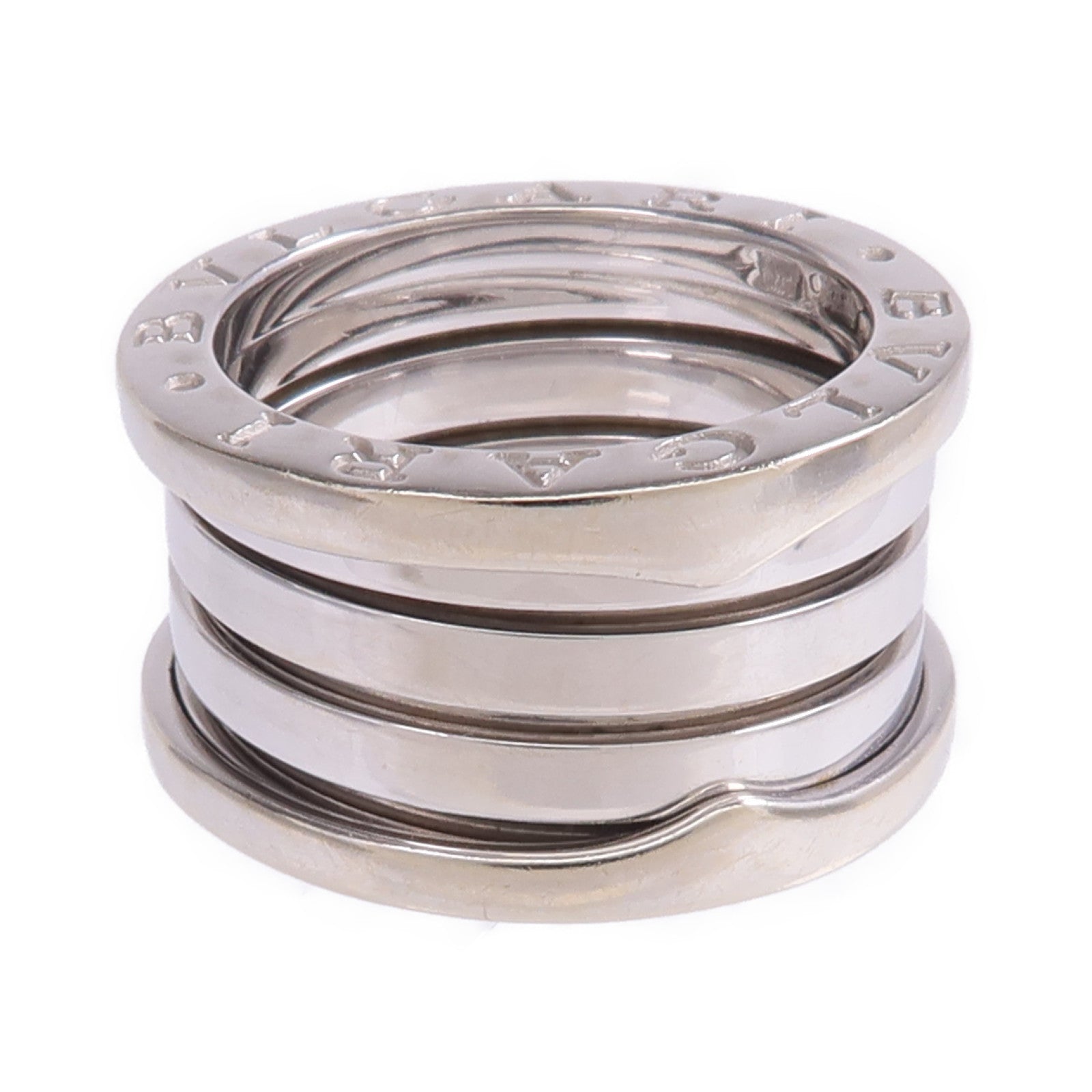 BVLGARI 18K白金B.zero1 4 Band戒指Bvlgari#48/US#4.25
