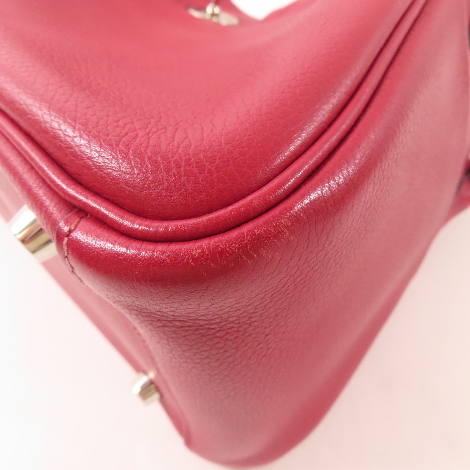 HERMES PHW Lindy 26 2 Way Bag Evercolor Leather