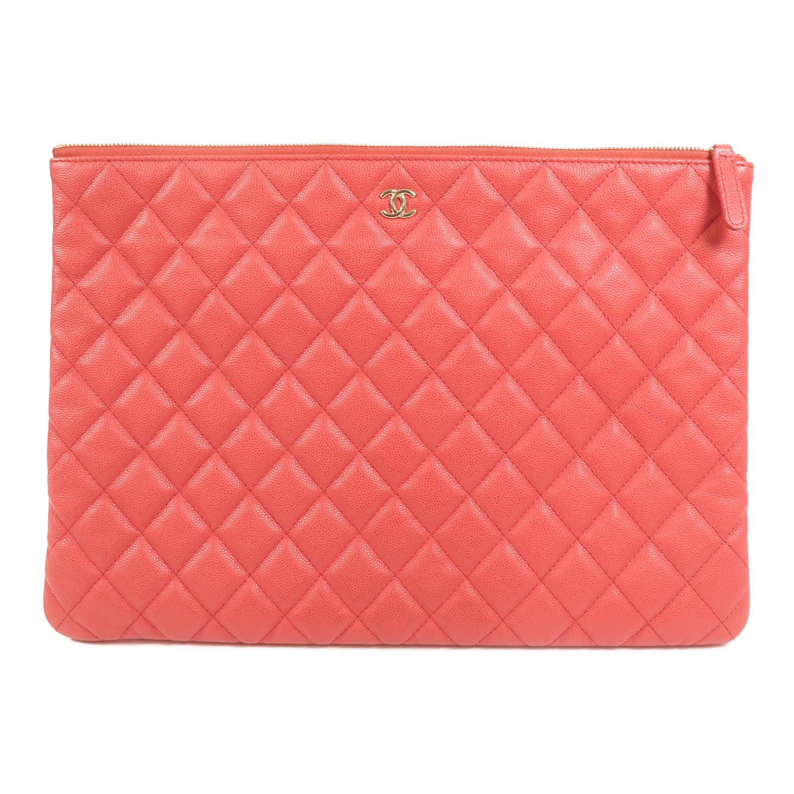 CHANEL 牛皮皮革Clutch Bag金扣手拿包