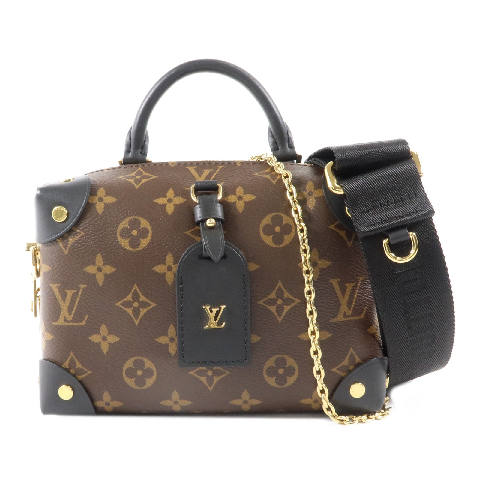 LOUIS VUITTON Monogram Petite Malle Souple手挽肩背兩用袋