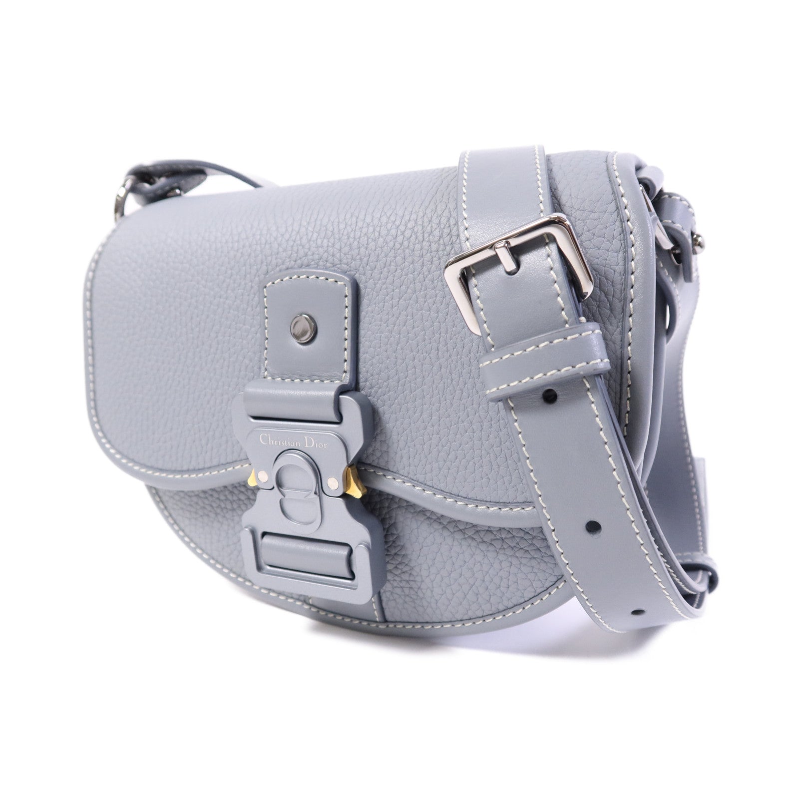 Dior 牛皮皮革Mini Gallop銀扣肩背袋