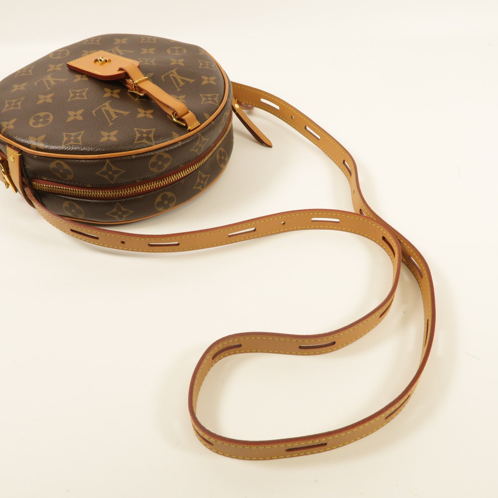 LOUIS VUITTON Monogram Boite Chapeau Souple金扣肩背袋