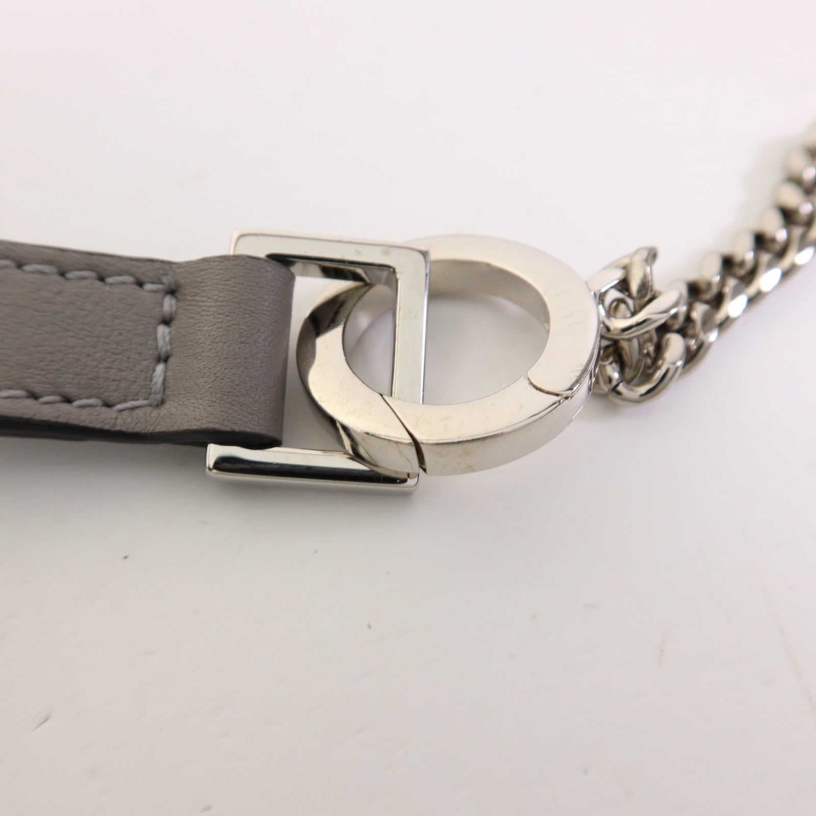 Valentino 牛皮皮革/水晶2 Way Shoulder Bag銀扣手挽肩背兩用袋