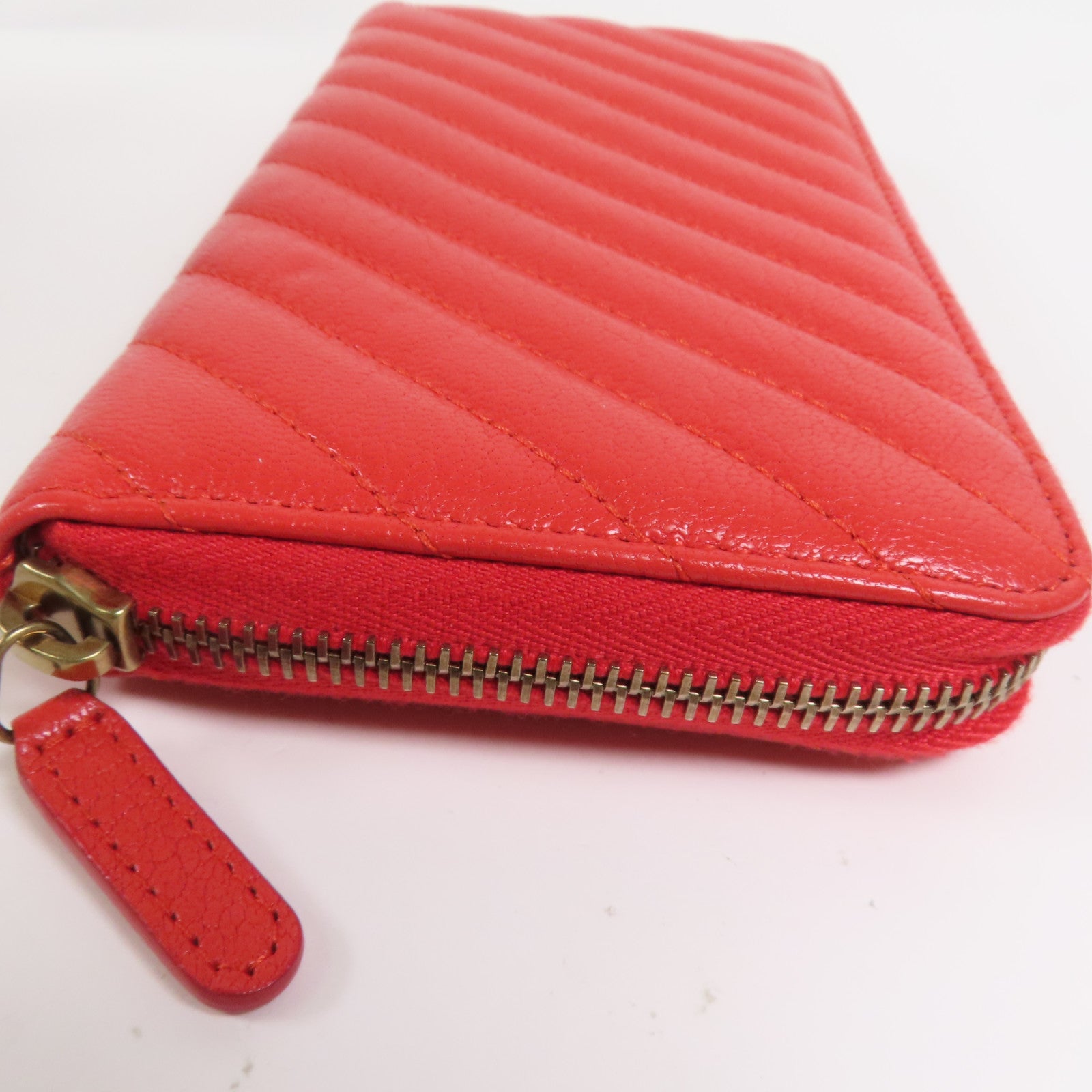 CHANEL 牛皮皮革Long Wallet金扣長錢包