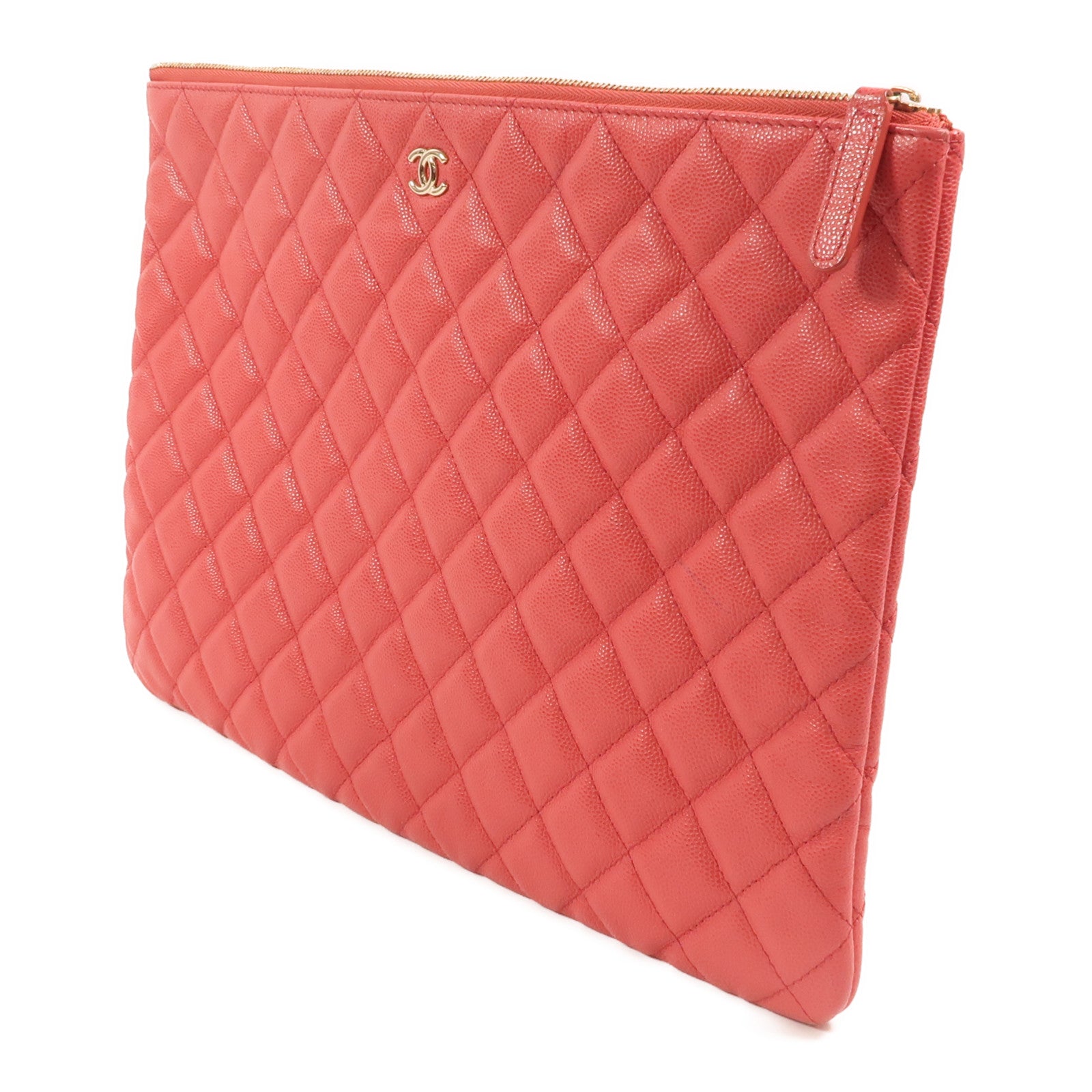 CHANEL 牛皮皮革Clutch Bag金扣手拿包