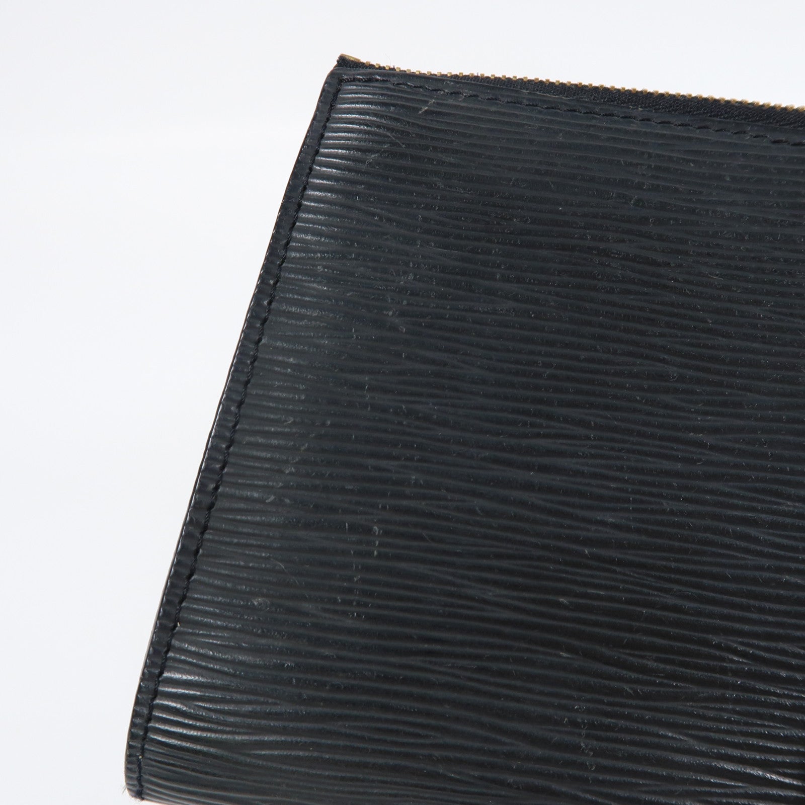 LOUIS VUITTON Epi Pochette Accessories Pouch金扣手挽袋黑色