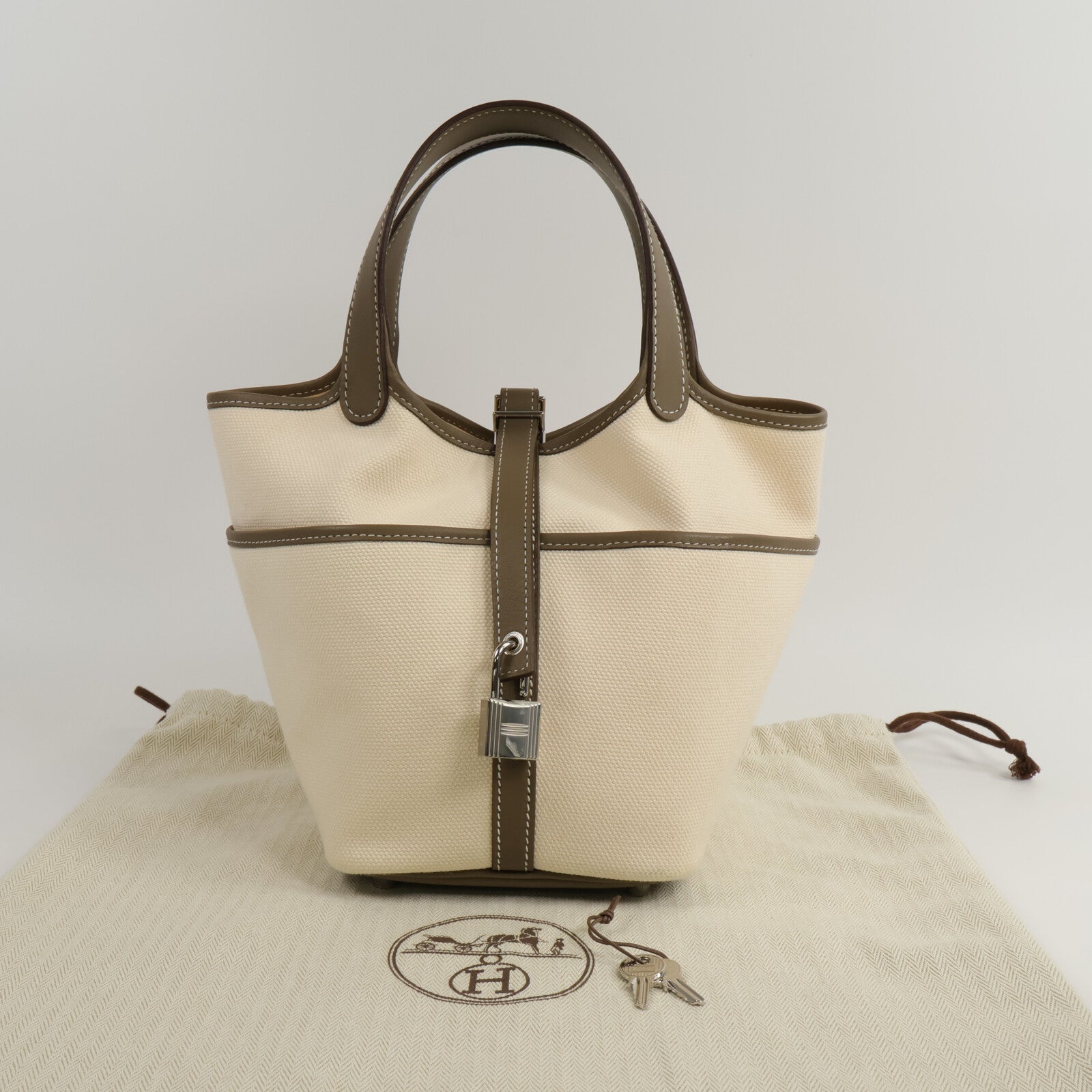 HERMES 帆布Picotin PM Cargo手挽袋
