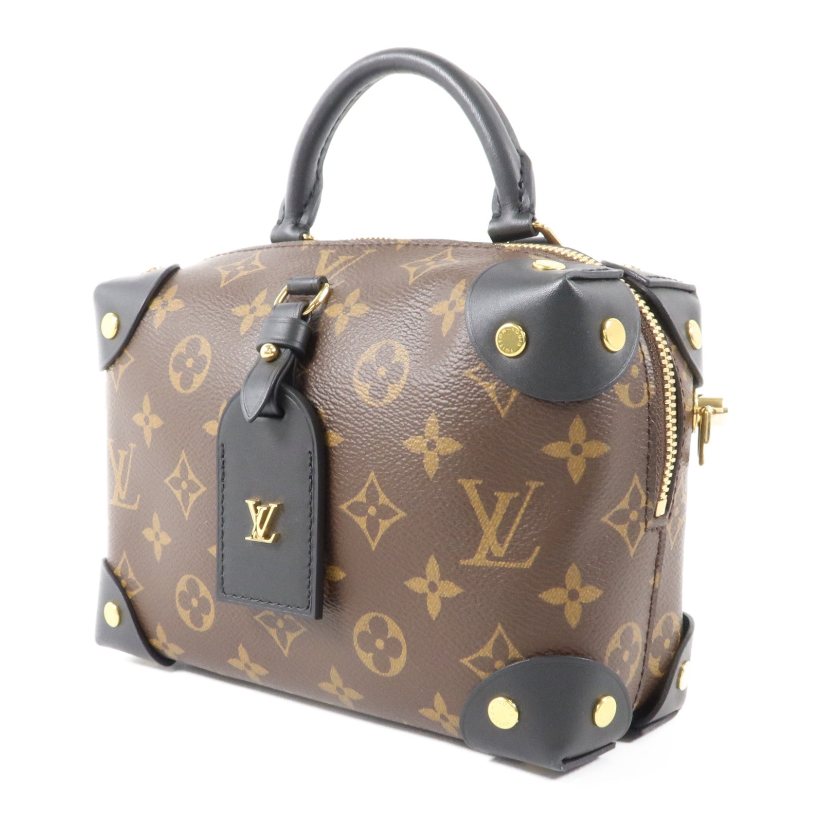 LOUIS VUITTON Monogram Petite Malle Souple手挽肩背兩用袋
