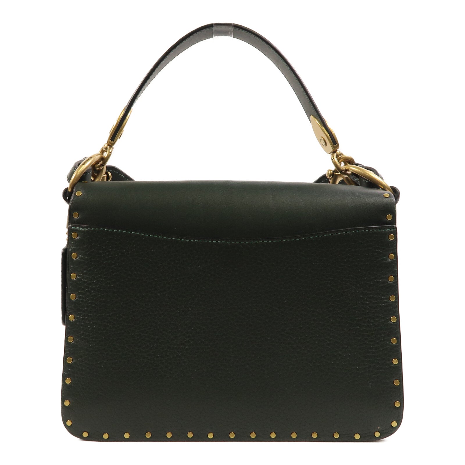 COACH 牛皮皮革Beat Shoulder Bag With Rivets金扣手挽肩背兩用袋