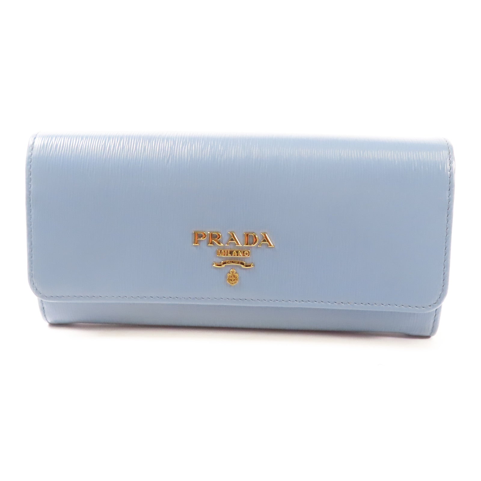 PRADA 牛皮皮革Long Wallet金扣長錢包