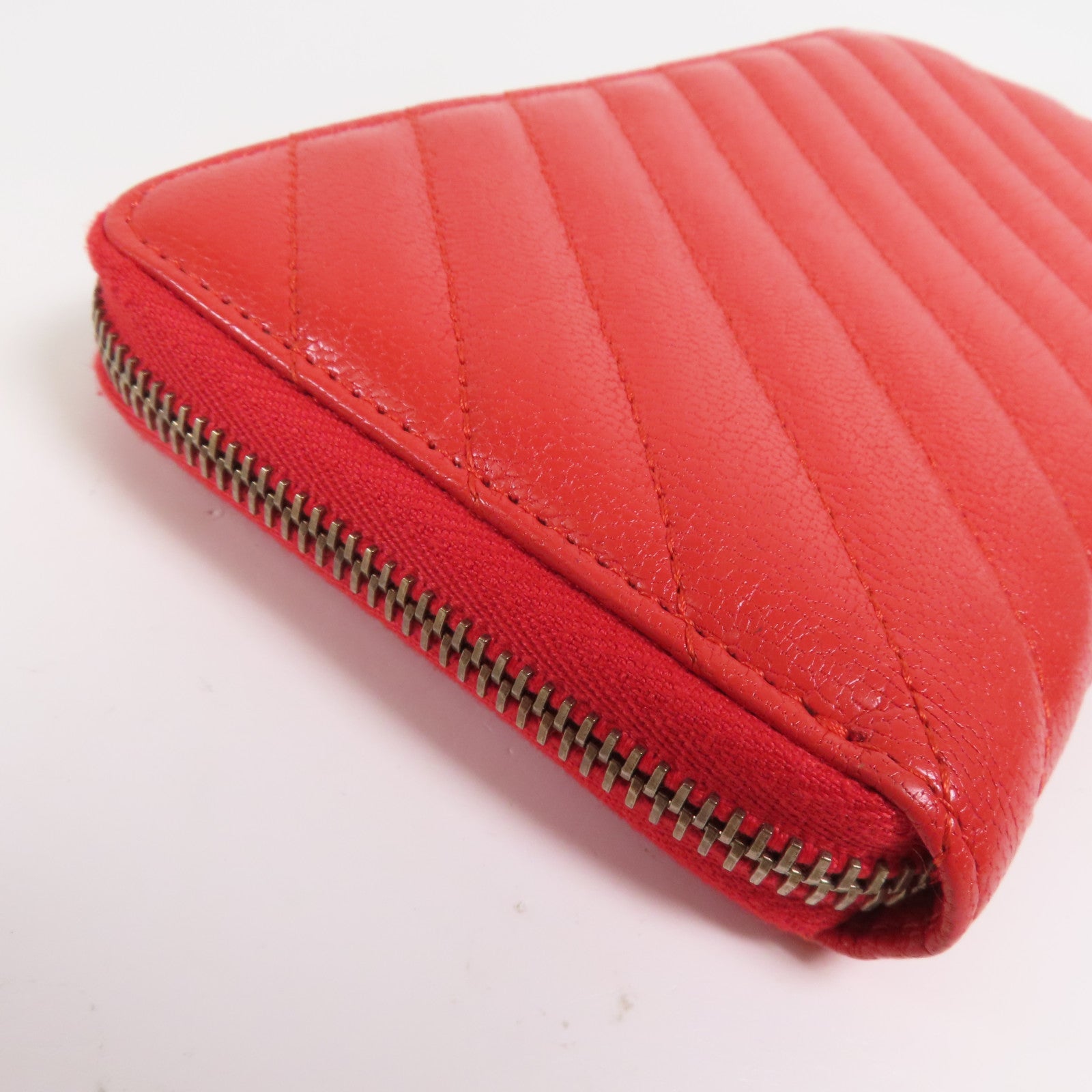 CHANEL 牛皮皮革Long Wallet金扣長錢包