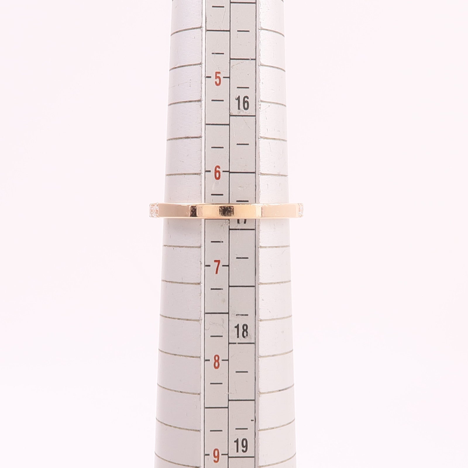 HERMES 18K玫瑰金Finesse Ring鑽石戒指