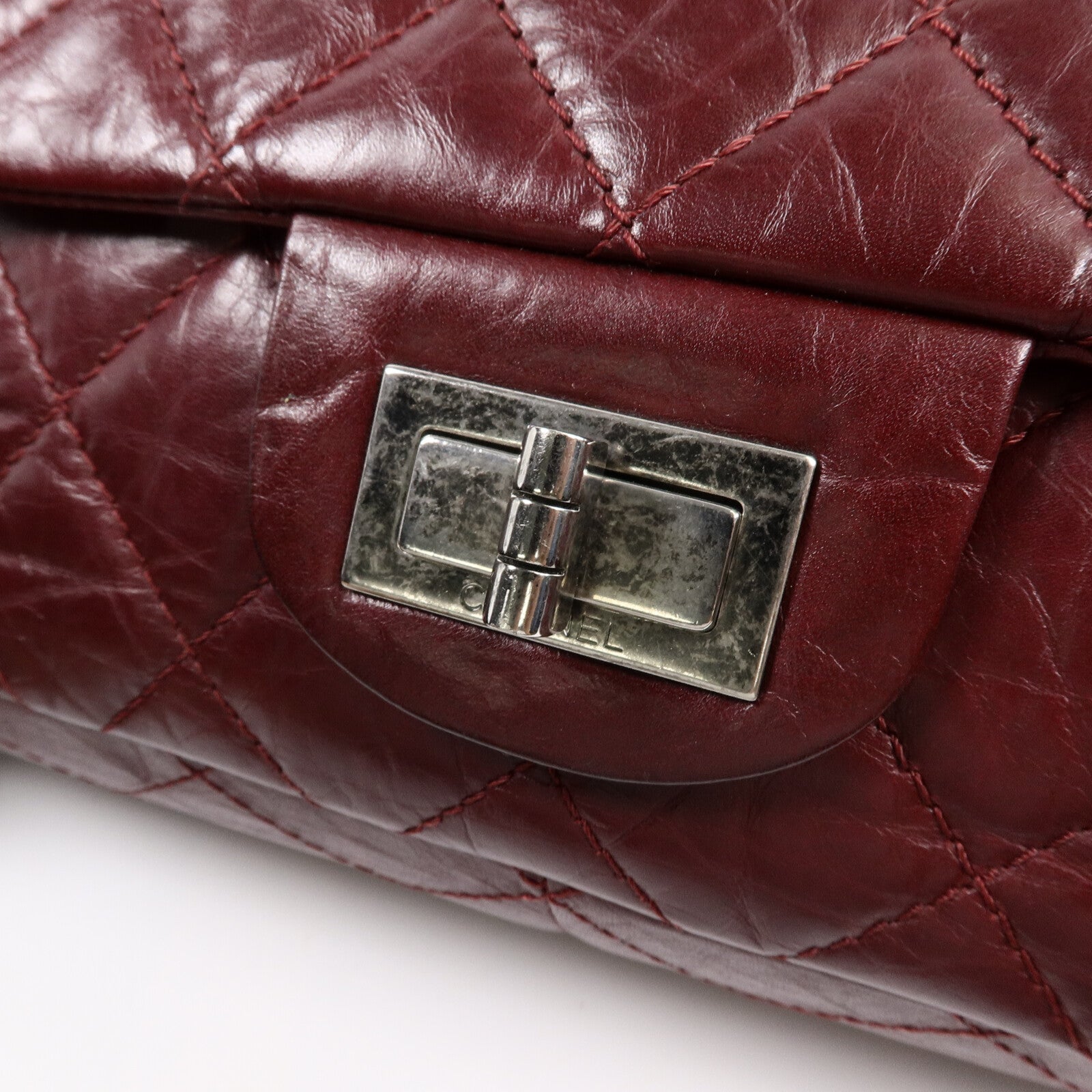 CHANEL 牛皮皮革Chanel 2.55 Large鏈帶肩背袋