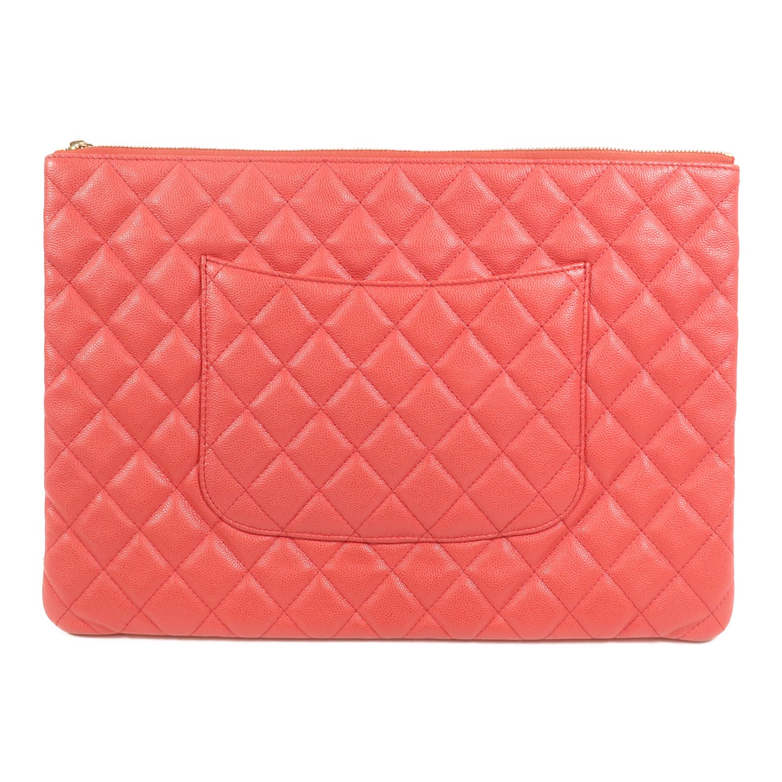 CHANEL 牛皮皮革Clutch Bag金扣手拿包