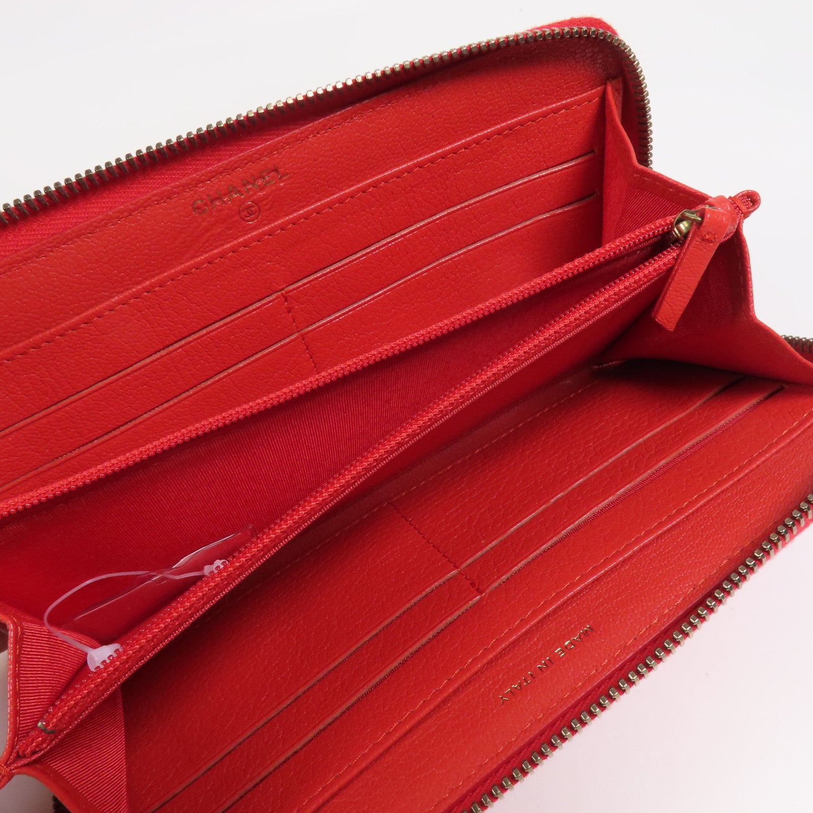 CHANEL 牛皮皮革Long Wallet金扣長錢包